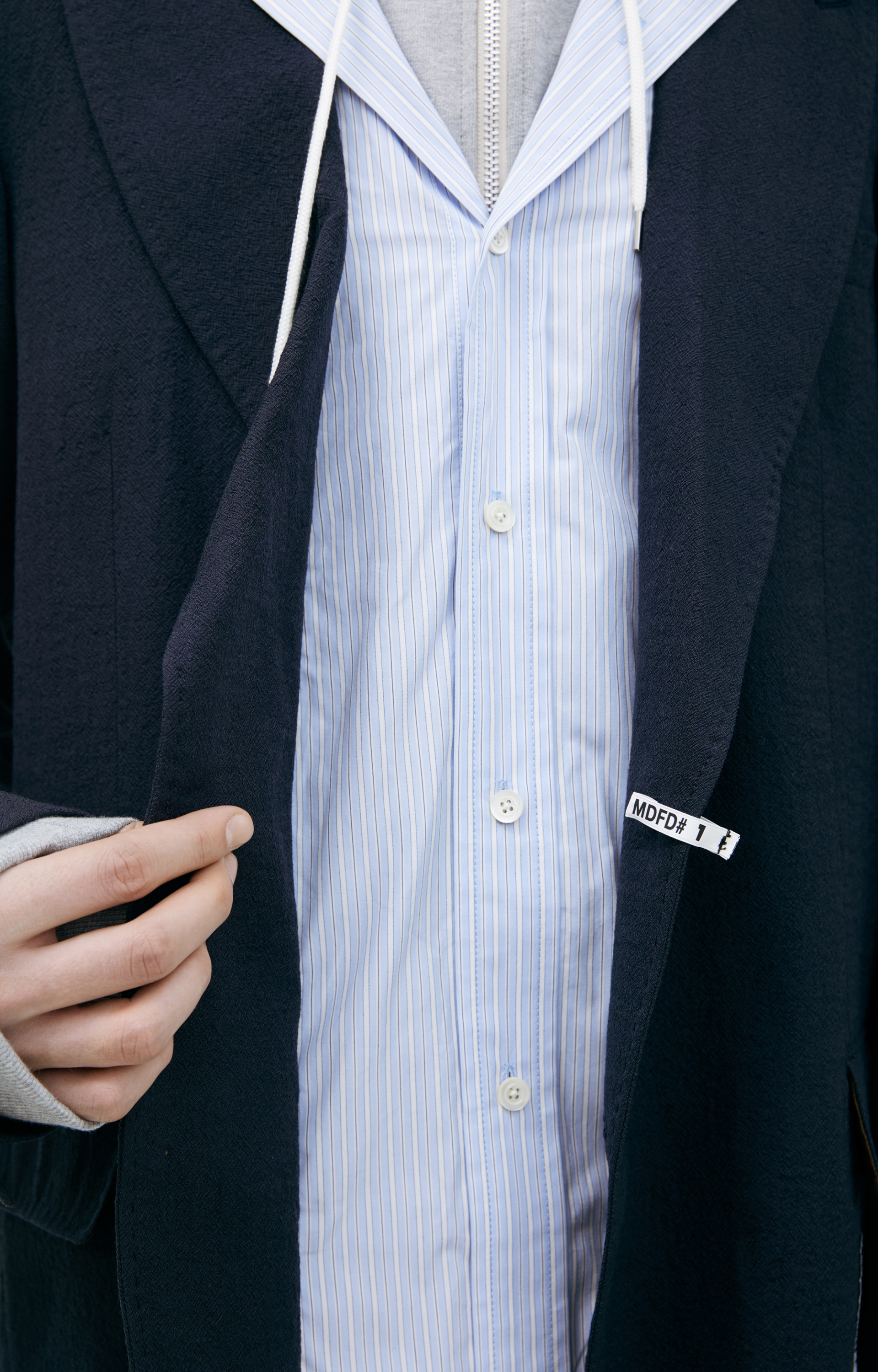 Maison Mihara Yasuhiro Jacket with a built-in shirt