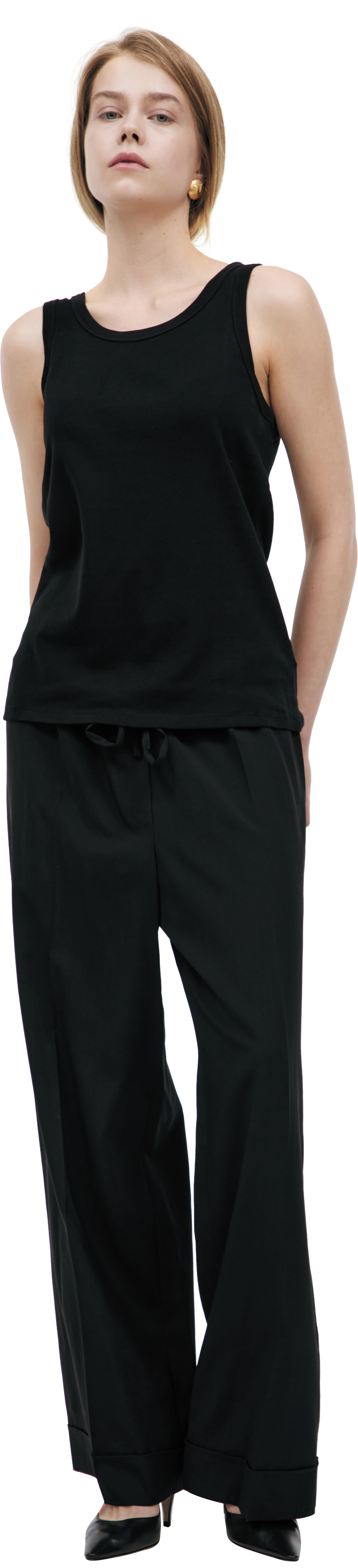 The Row Black cotton top