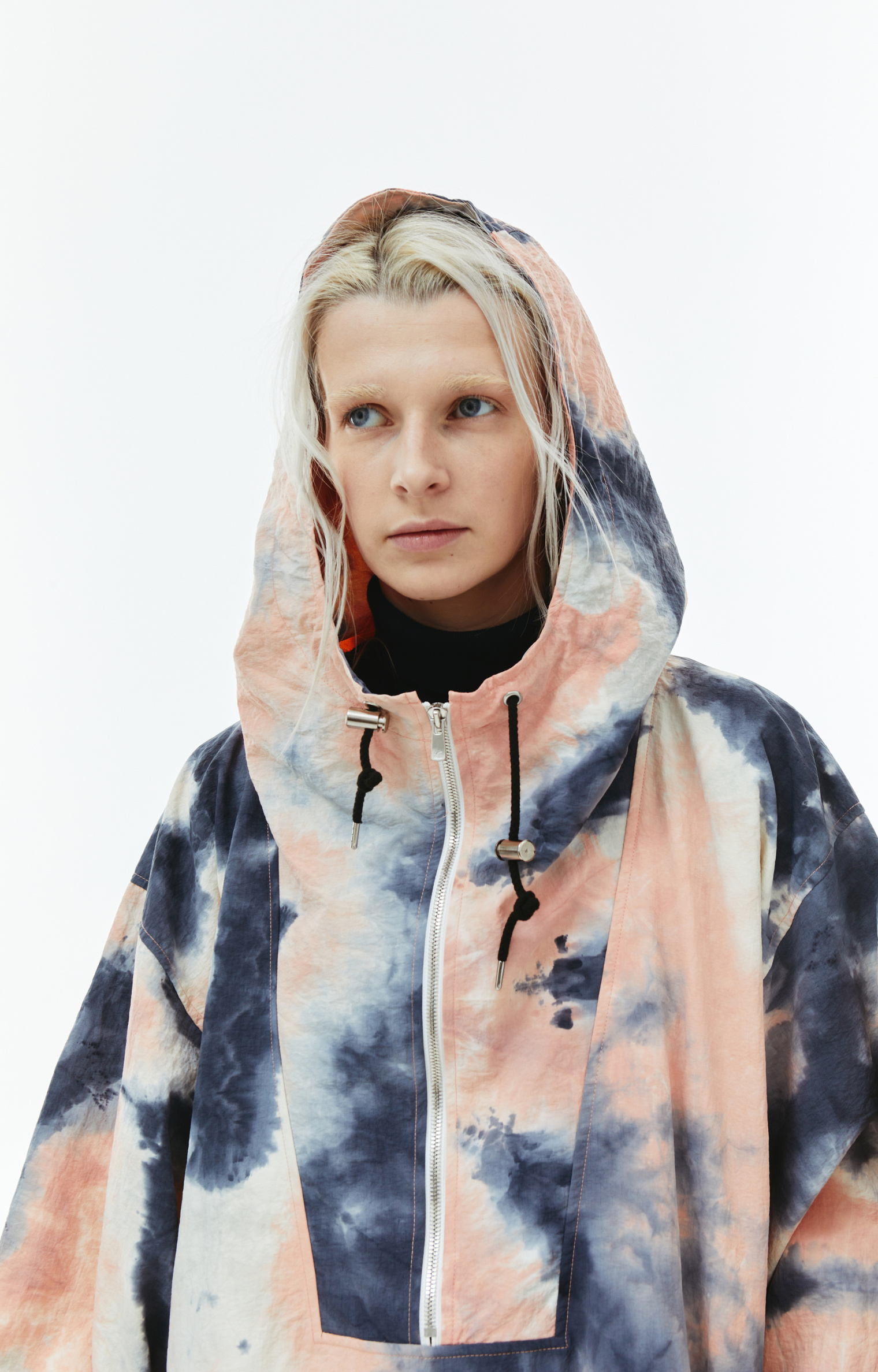 Children of the discordance Tie-dye nylon anorak