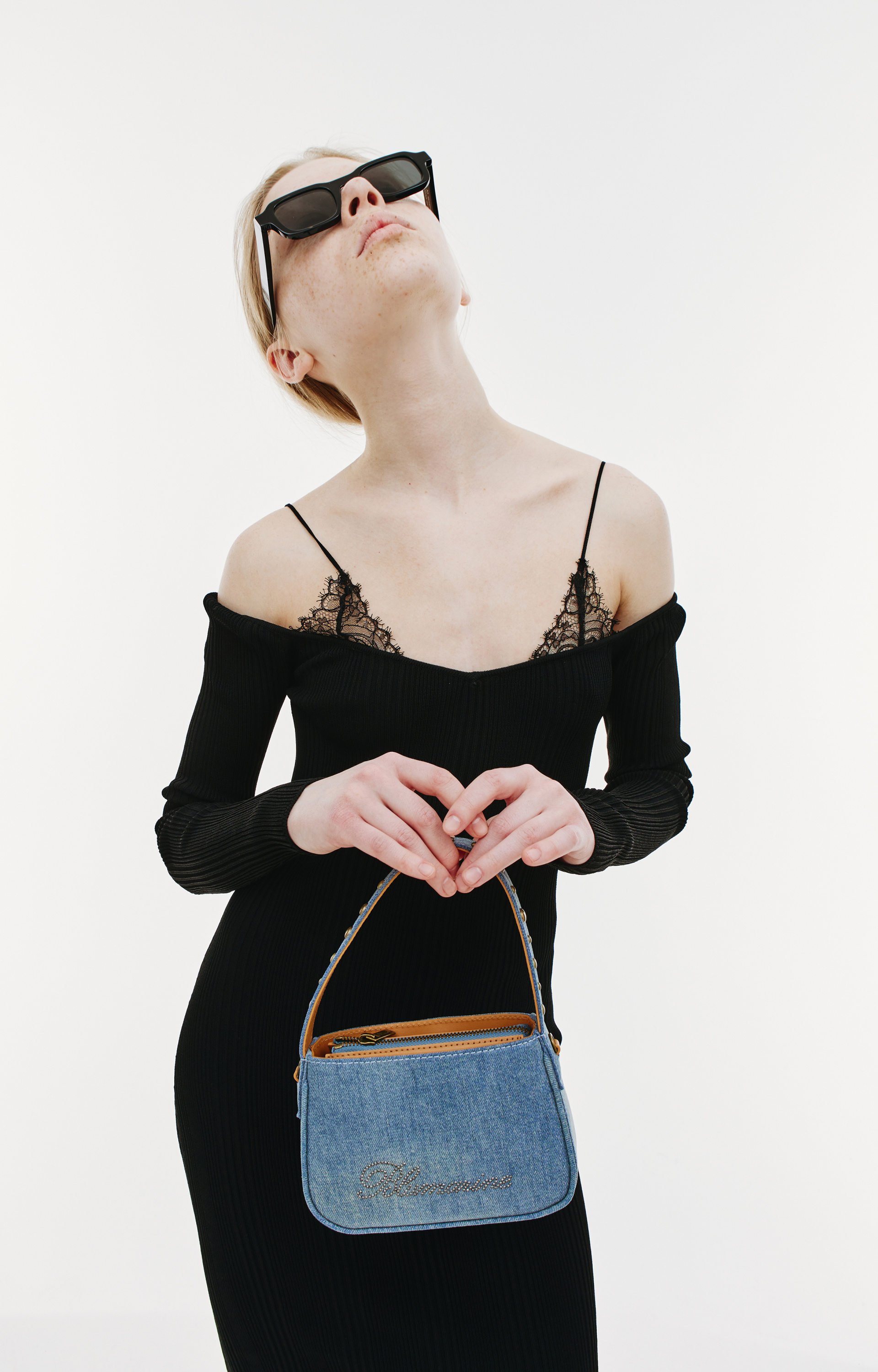 Blumarine Knit dress with lace