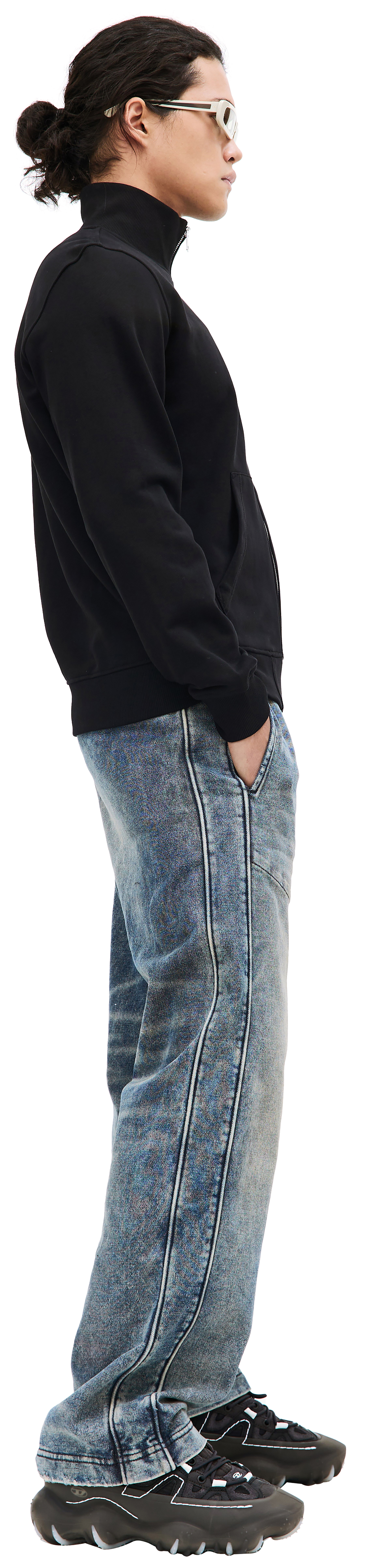 Diesel Black zip up hoodie