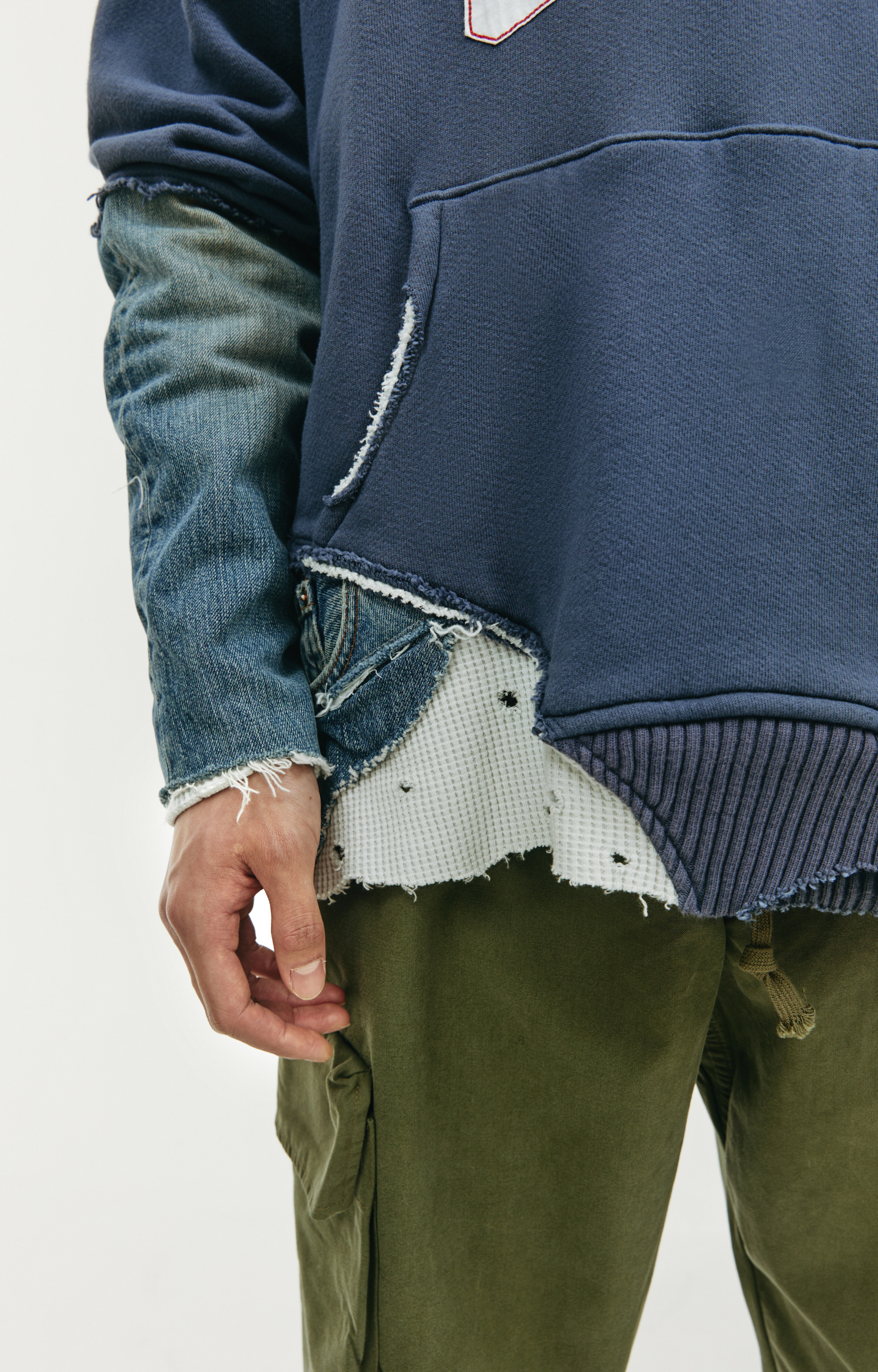 Greg Lauren Комбинированное худи USA