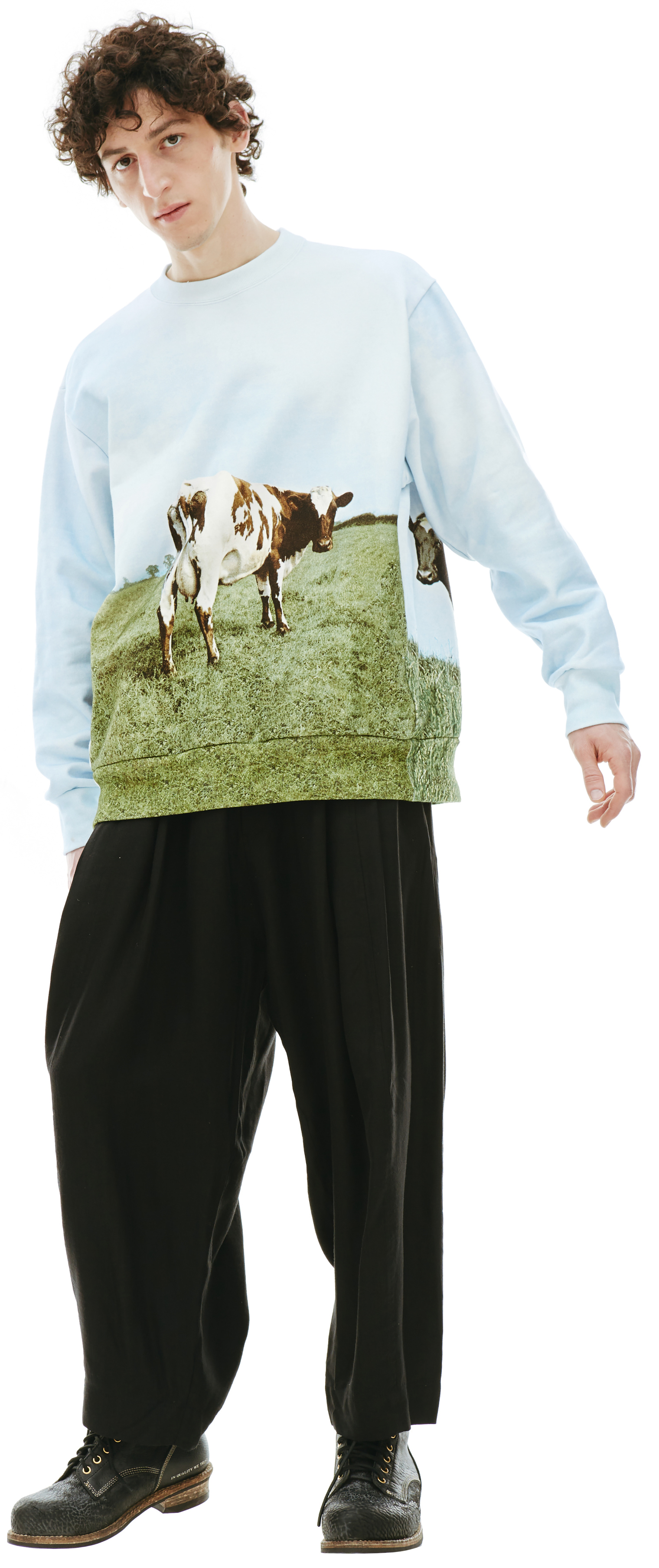 Undercover Pink Floyd Cow print sweatshirt