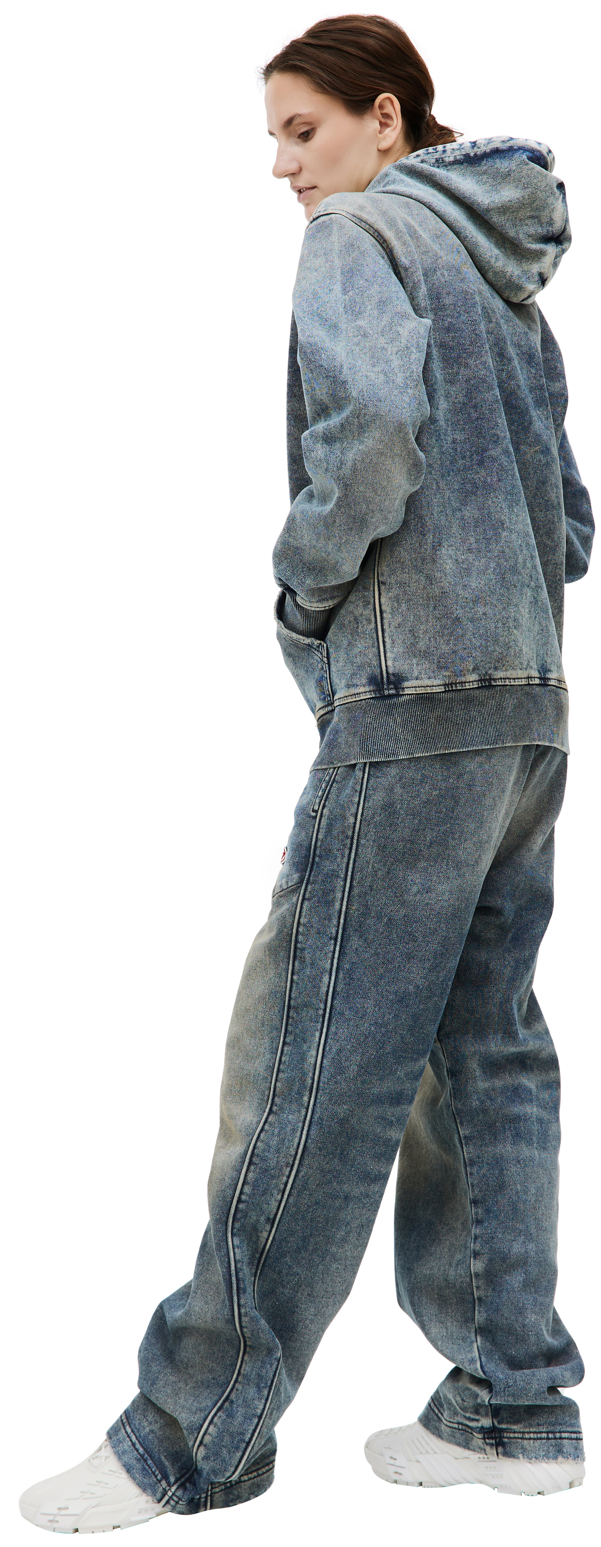 Diesel D-Gir-Ne zip up denim hoodie