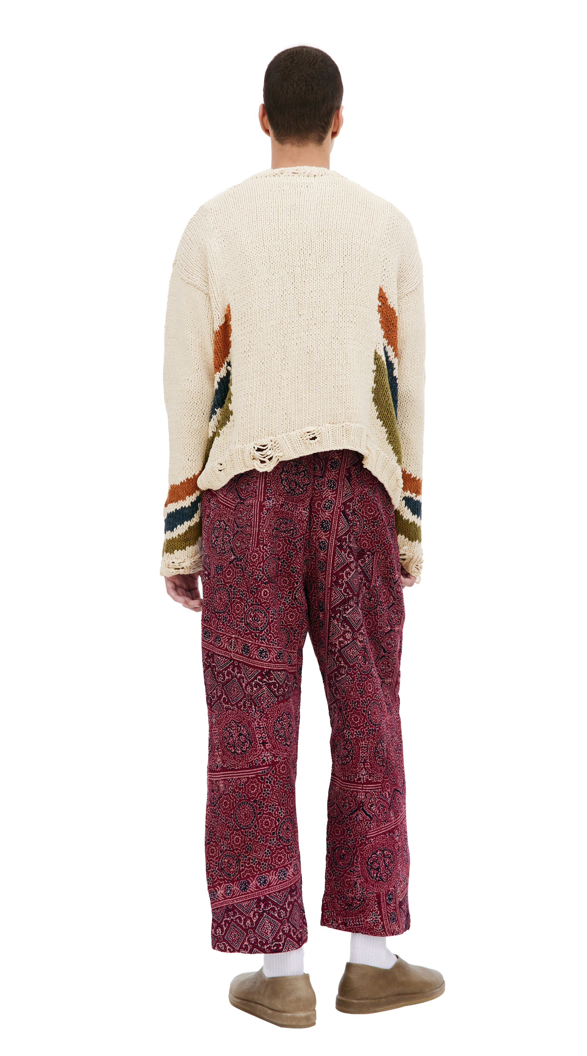 KARU RESEARCH Beige distressed сardigan