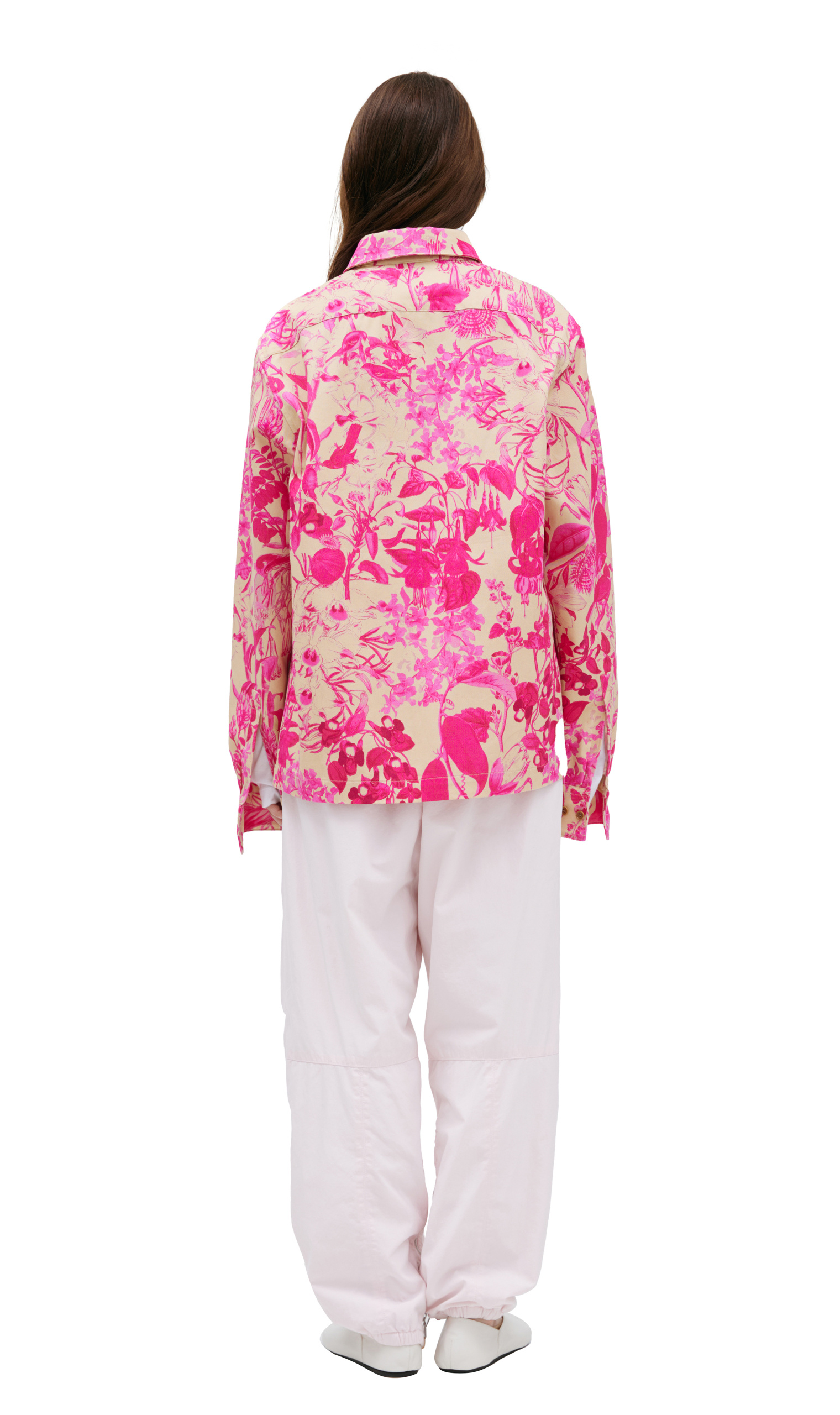 Dries Van Noten Pink monoprint shirt