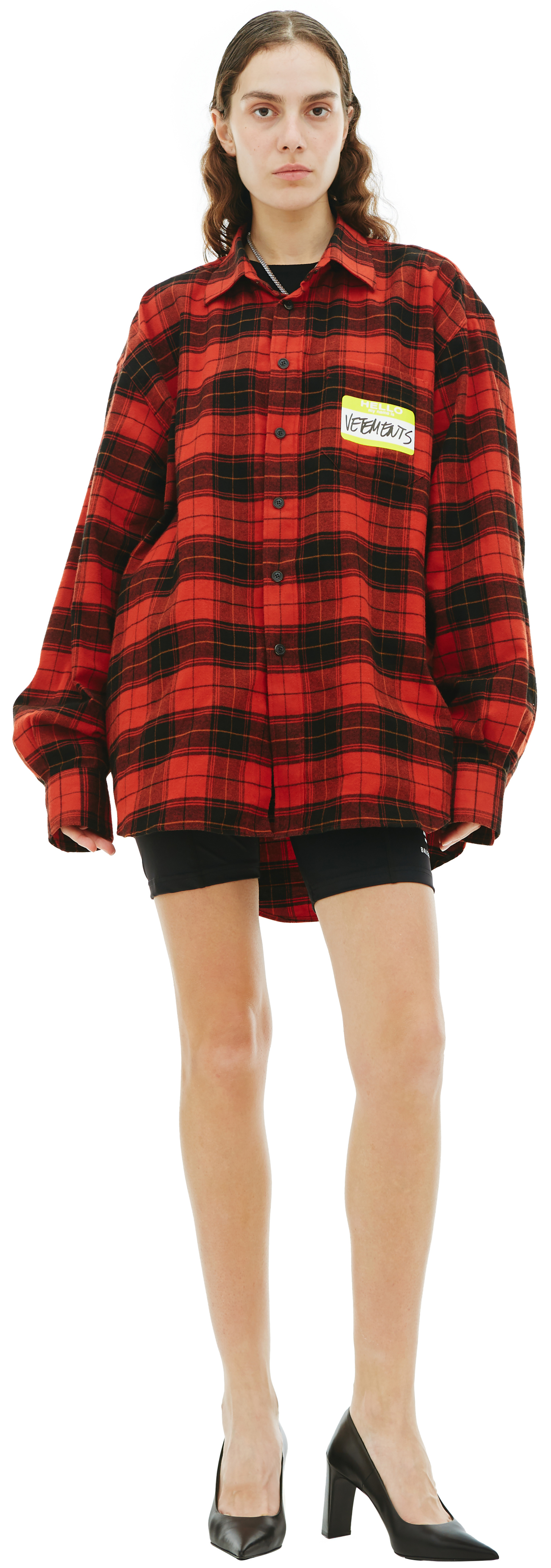 VETEMENTS Logo checked shirt