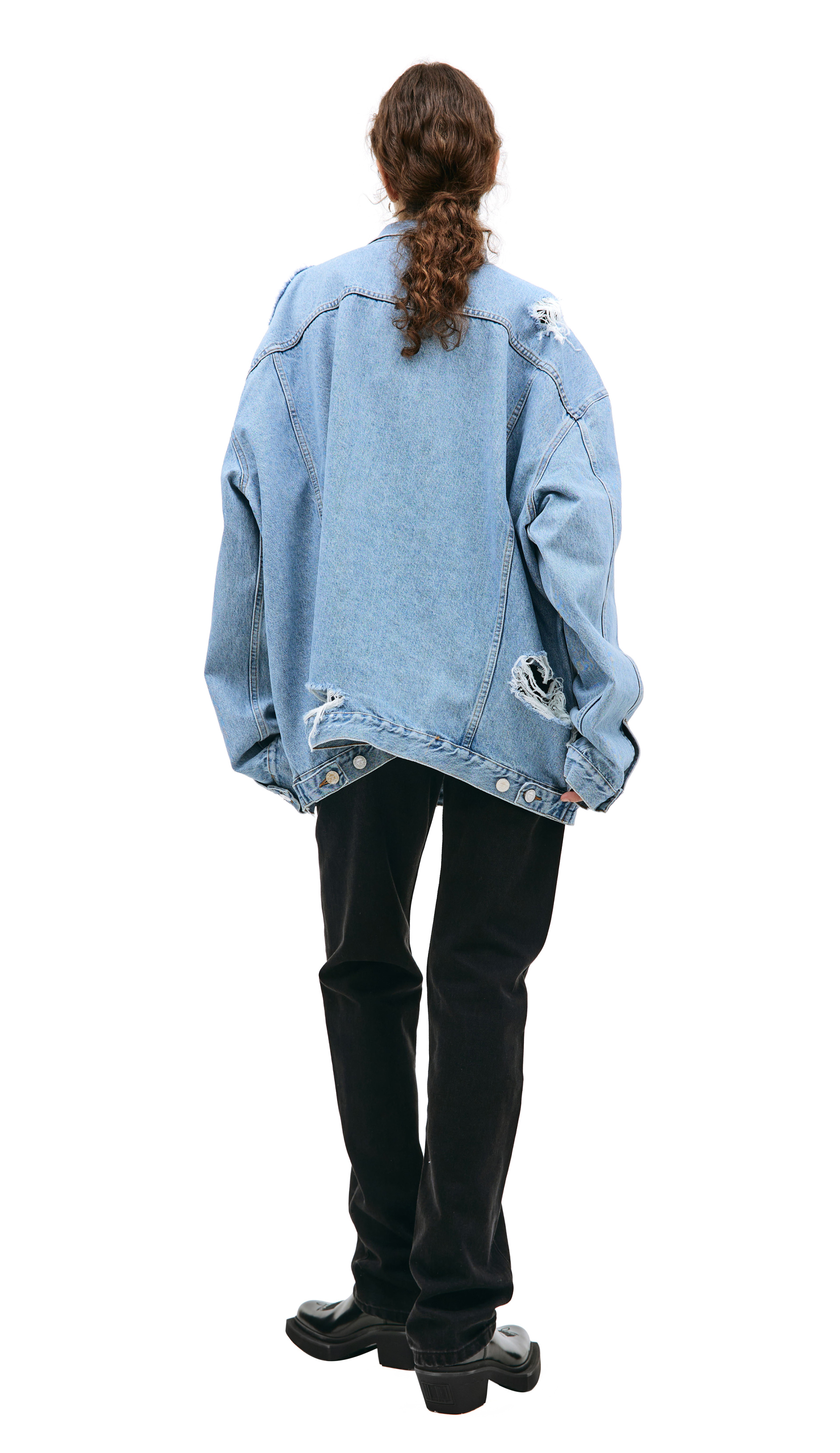 VETEMENTS Distressed denim jacket