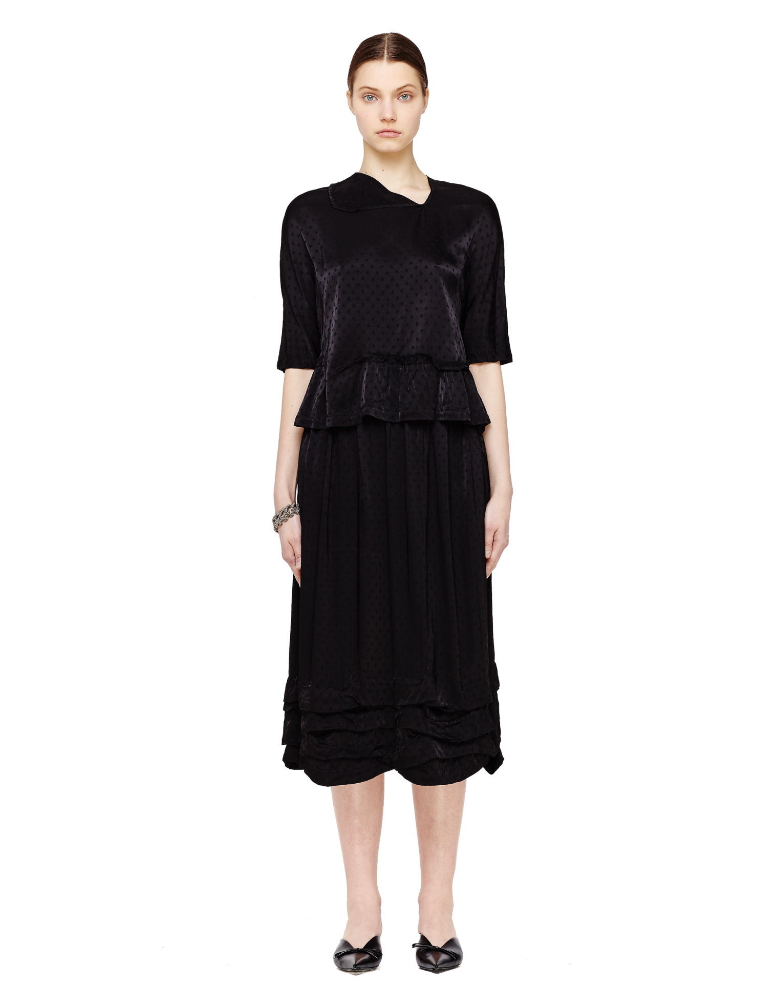 Comme des Garcons CdG Черный топ с воланом