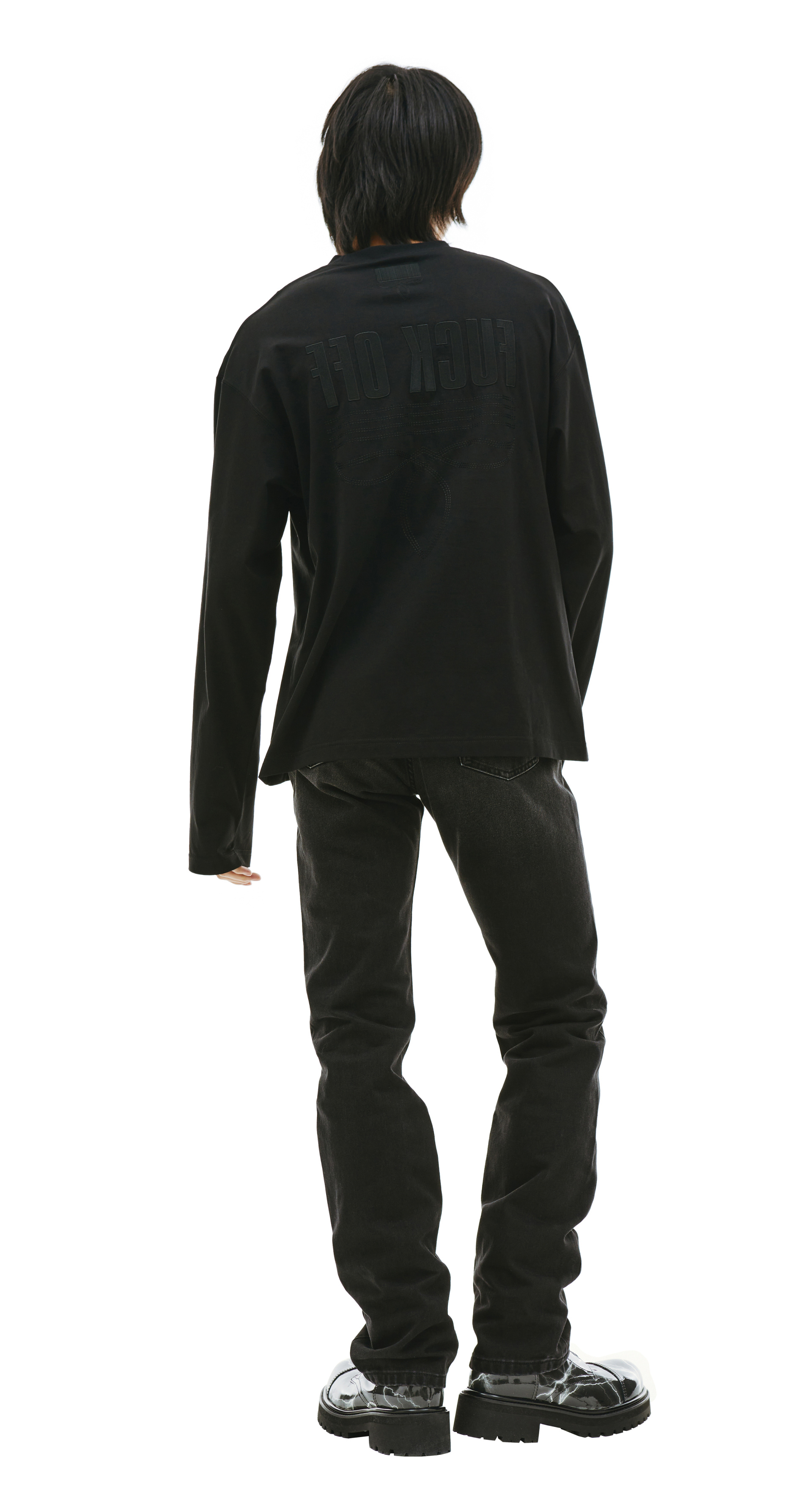 VTMNTS Patched \'Fuck Off\' Long sleeve t-shirt