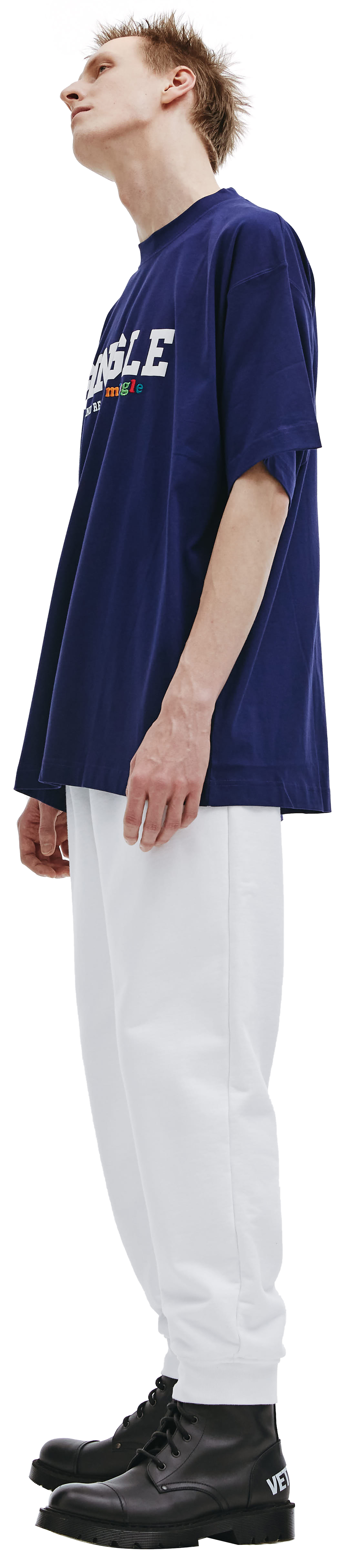 VETEMENTS Single Mingle navy printed t-shirt