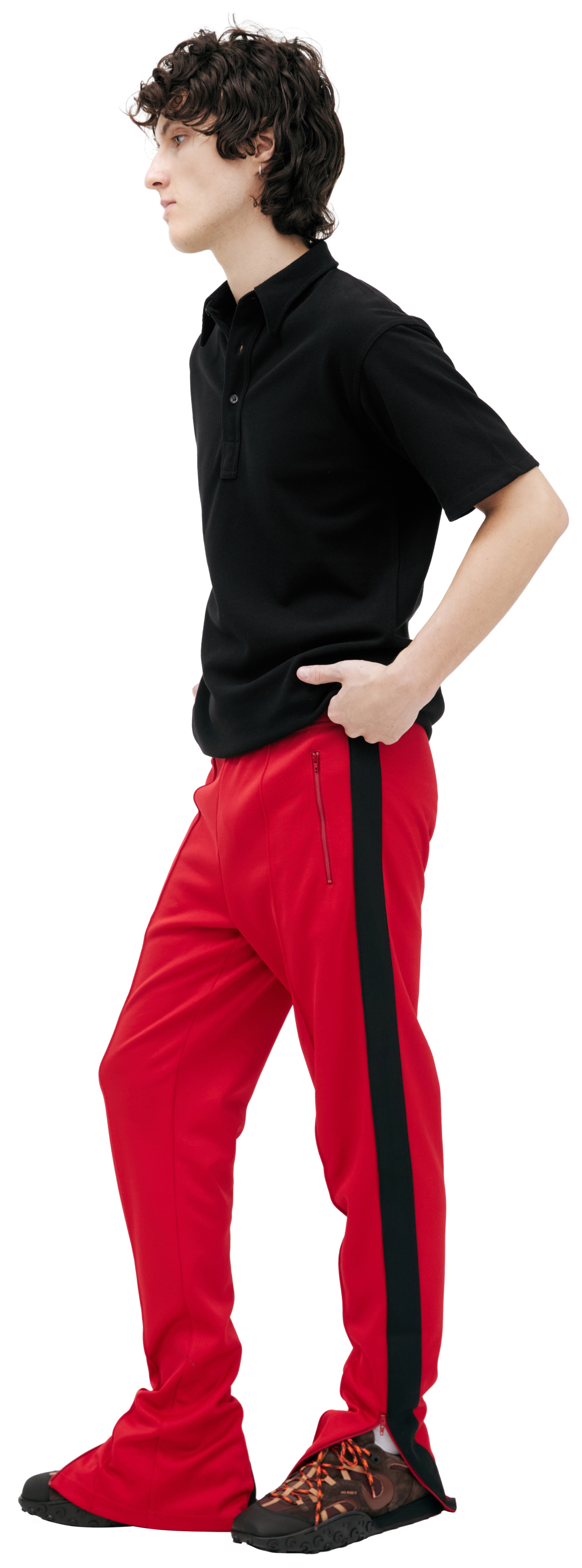 Maison Margiela Red trousers with stripes