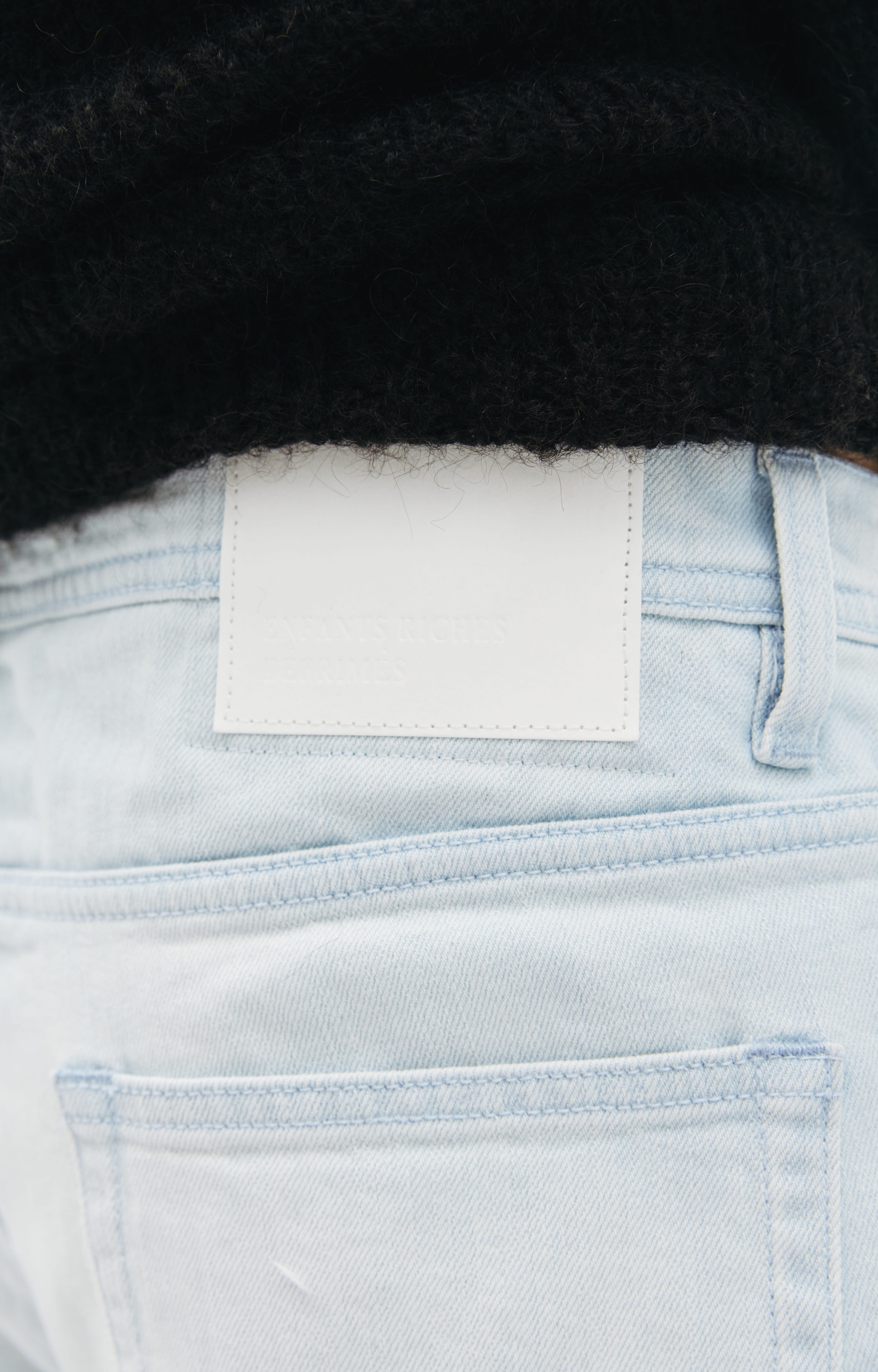 Enfants Riches Déprimés Tapered Jeans with leather patch