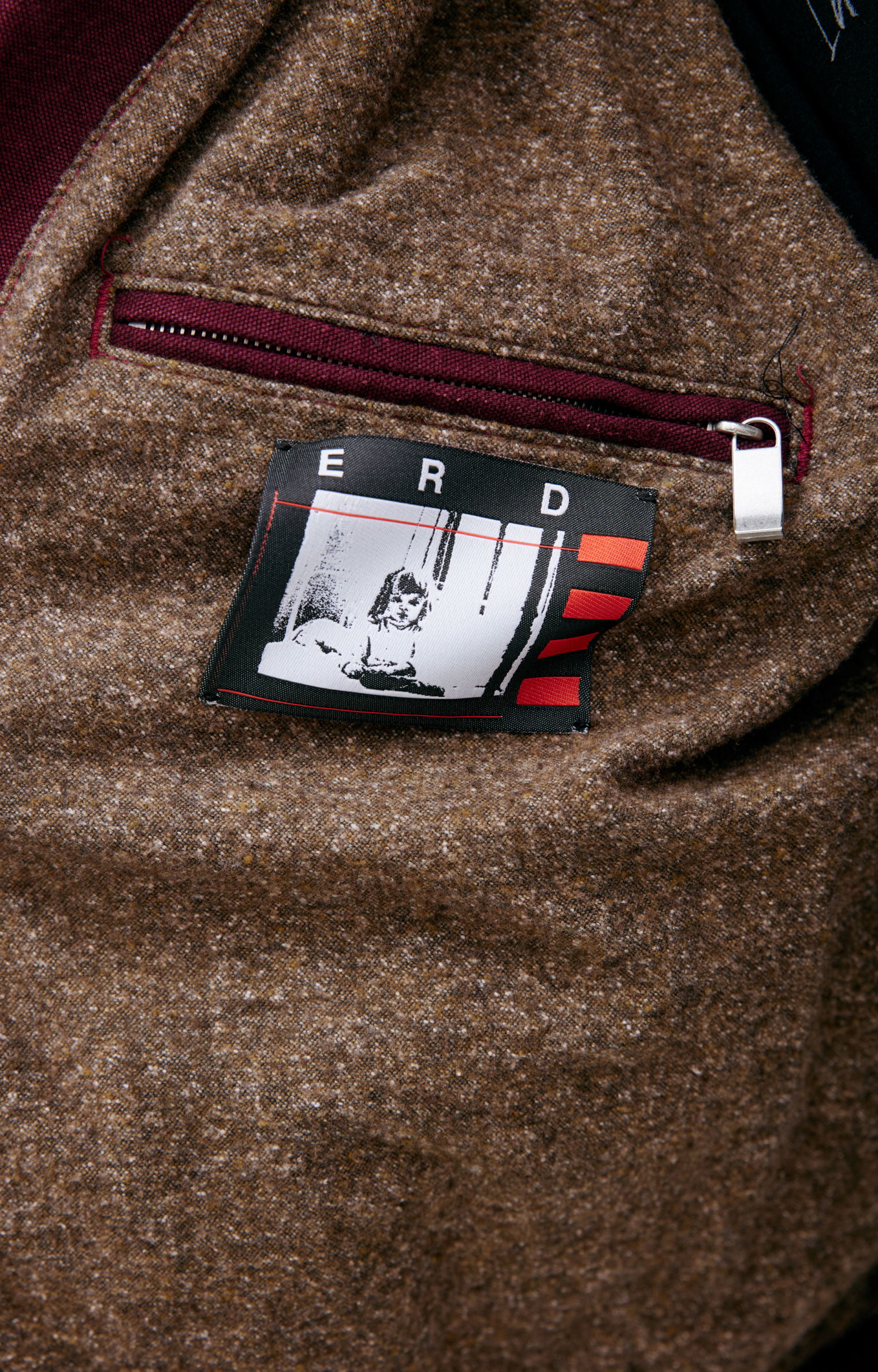 Enfants Riches Deprimes Ripped jacket with corduroy collar