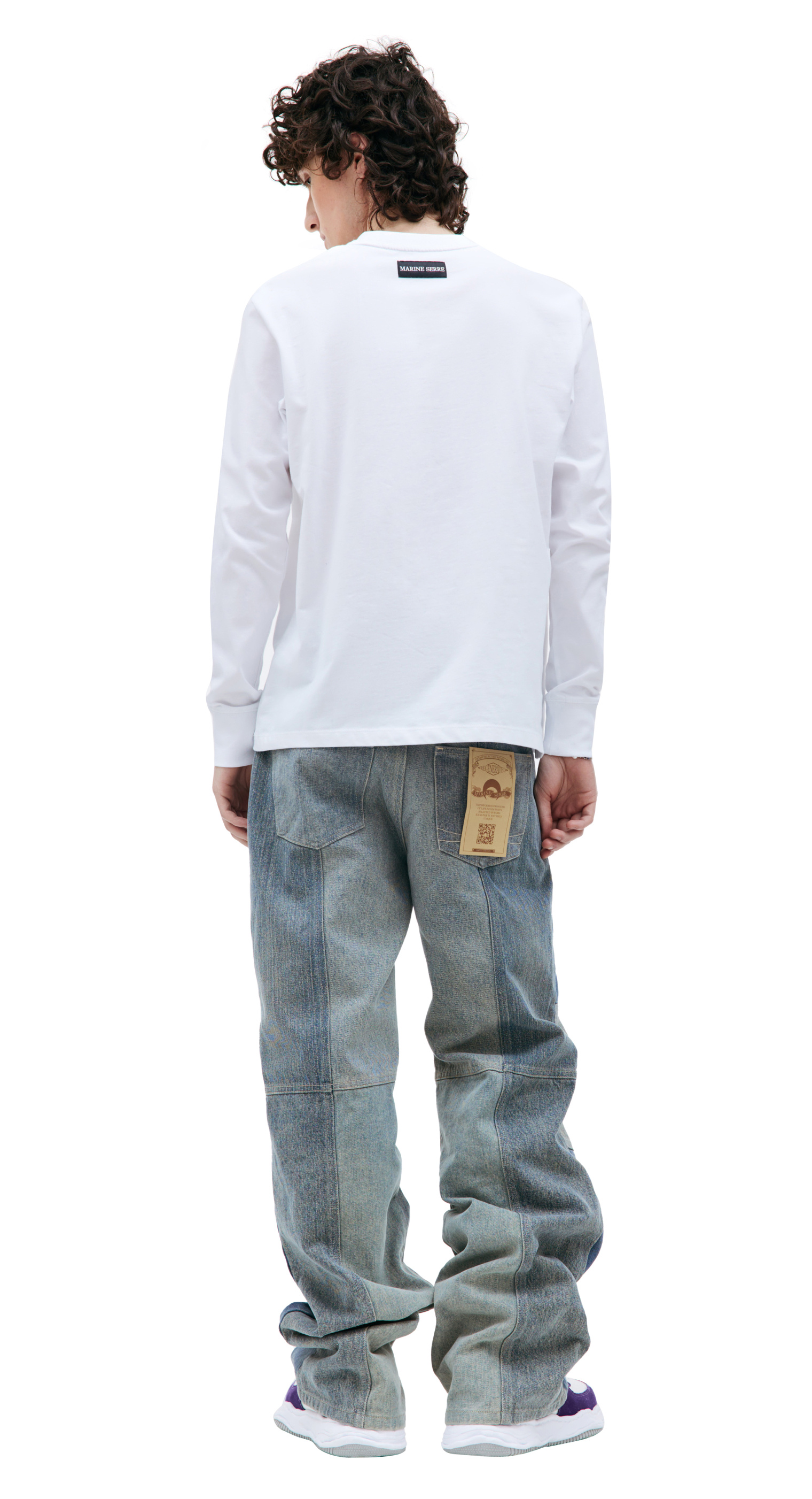 MARINE SERRE White embroidered longsleeve