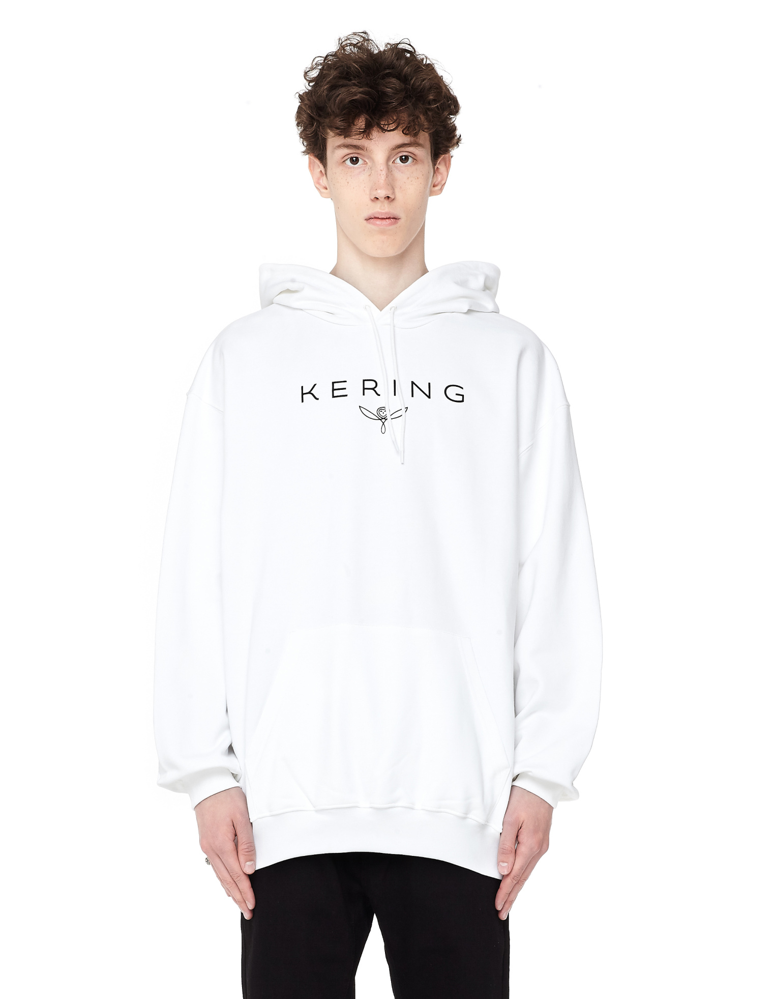 Balenciaga Kering group logo print hoodie