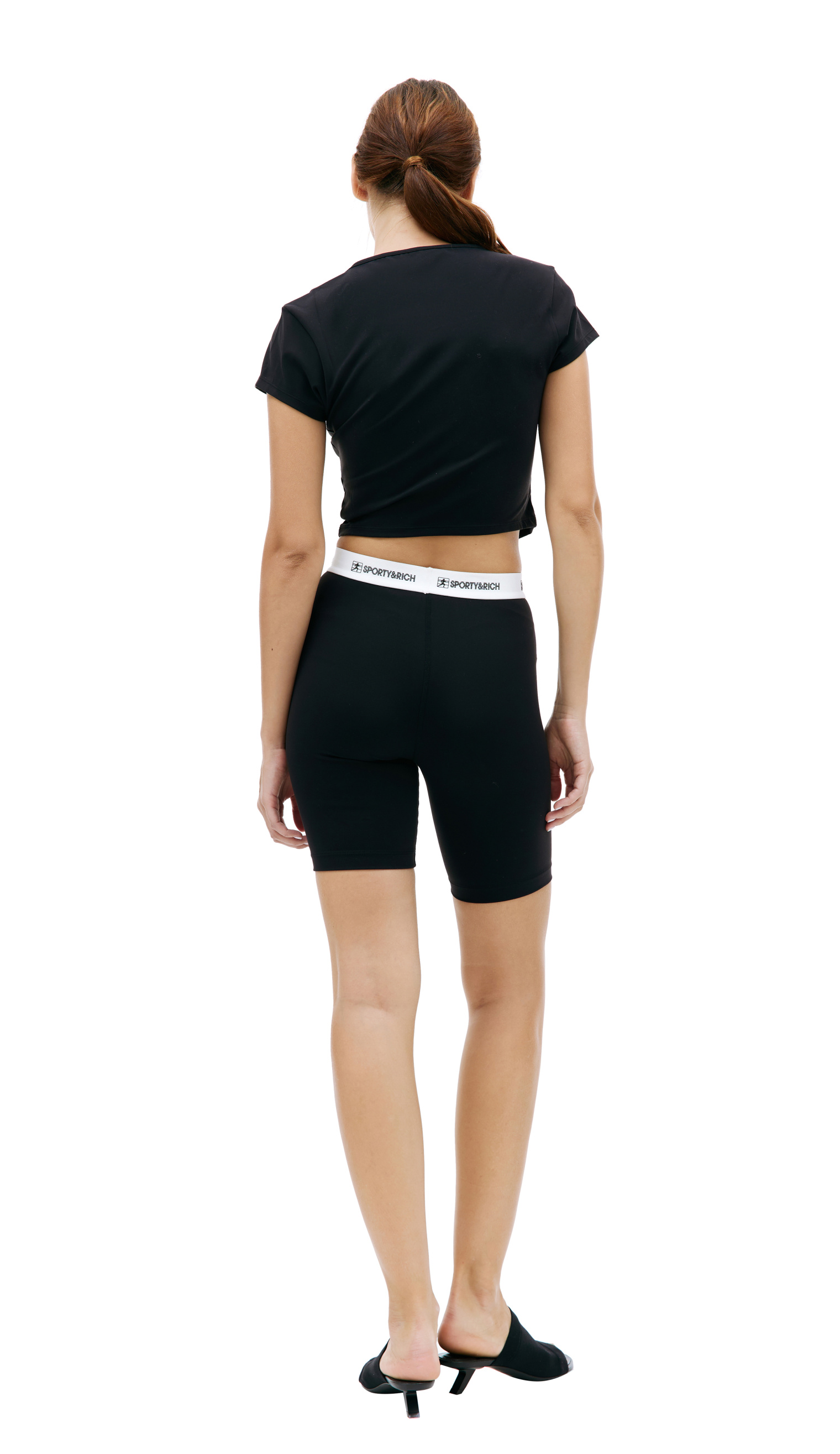 SPORTY & RICH \'Running\' cropped t-shirt