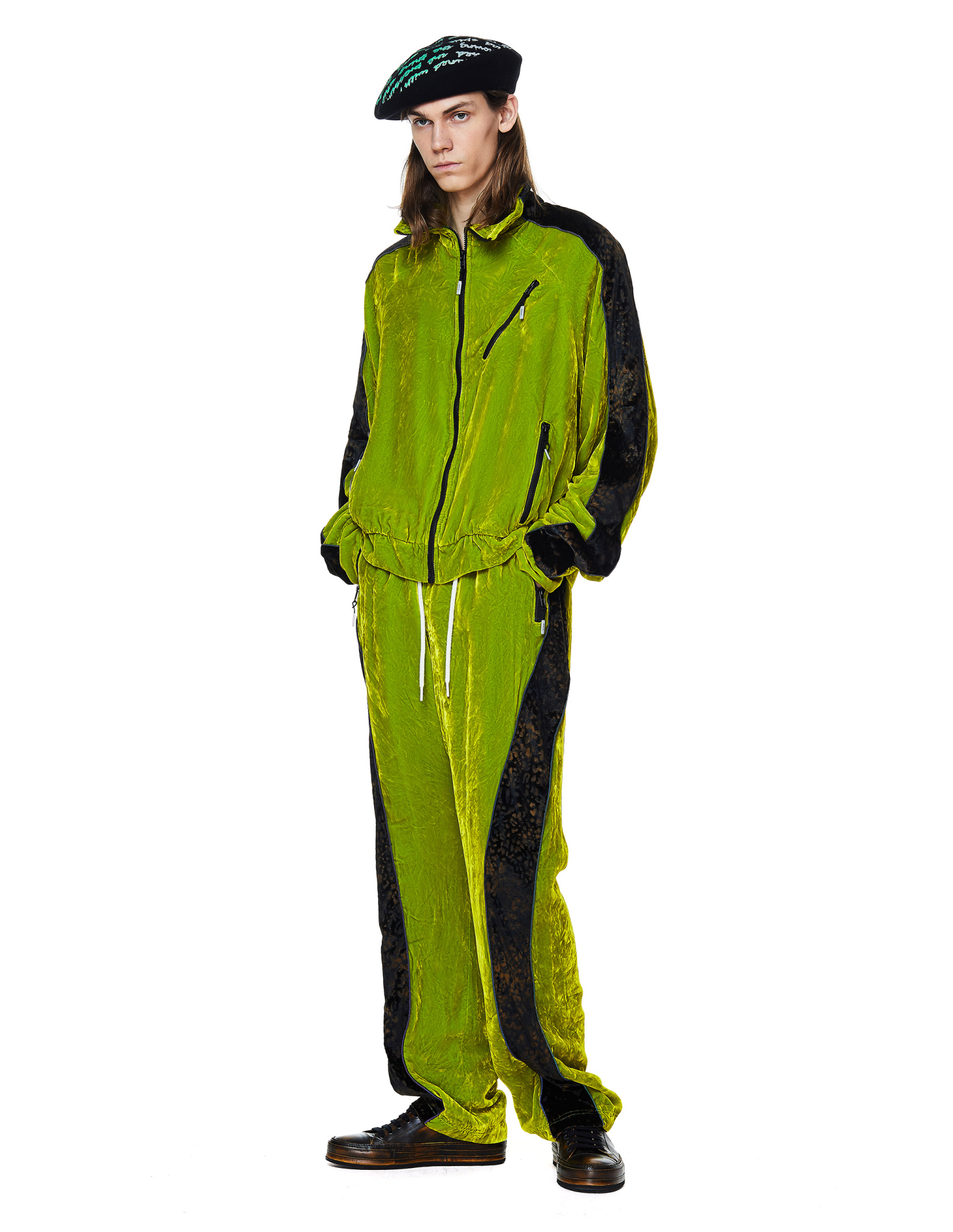 99% IS Green Velvet Sweatpants
