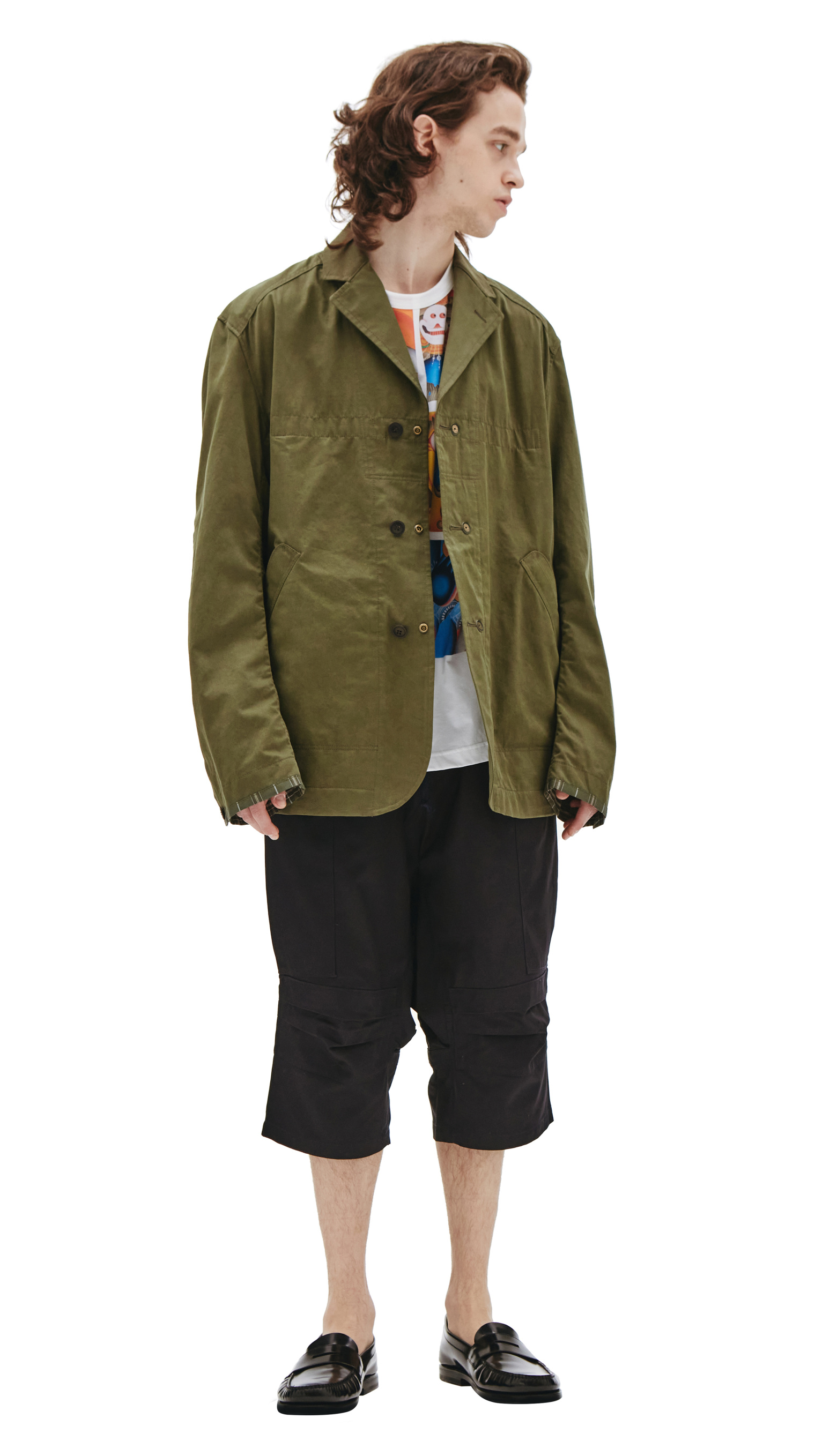 Junya Watanabe Однобортный пиджак с декоративными пуговицами