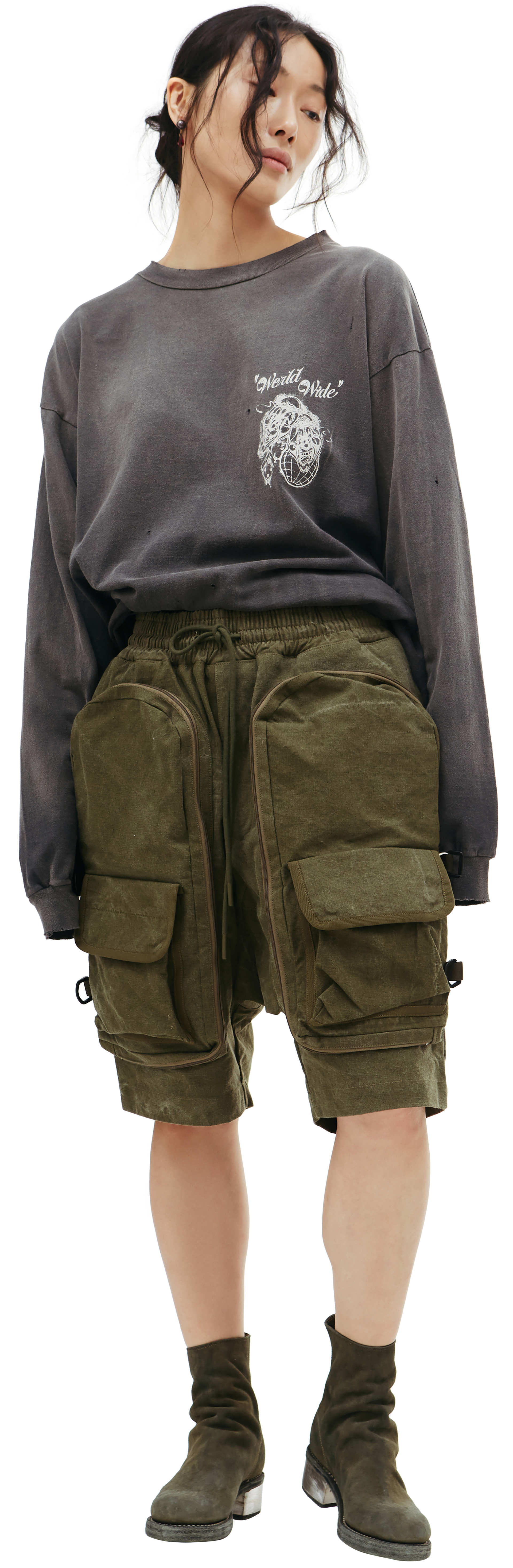 Readymade Camouflage cotton shorts