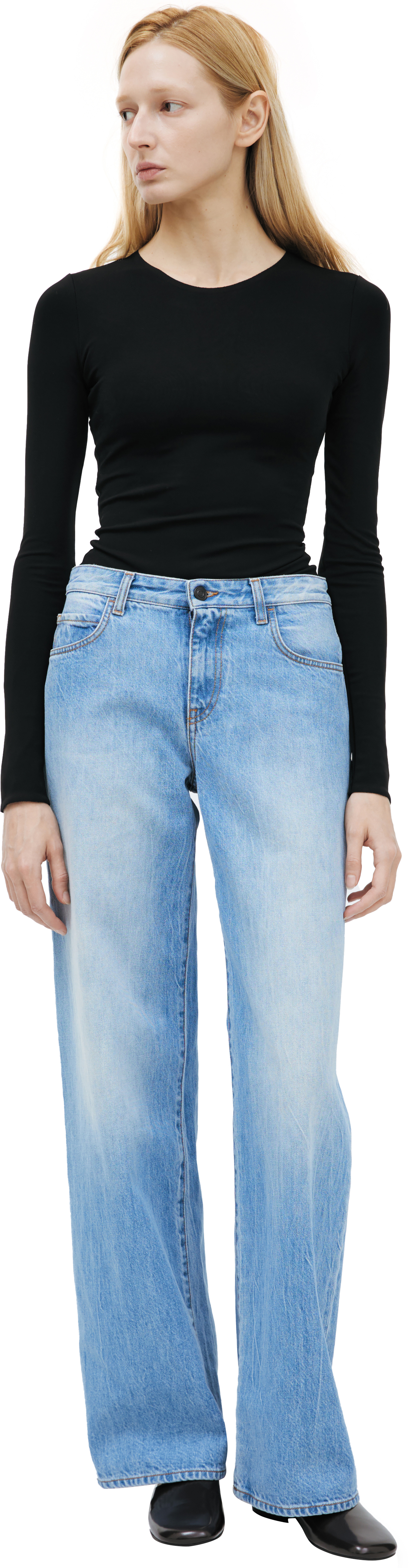 The Row Wide cotton jeans