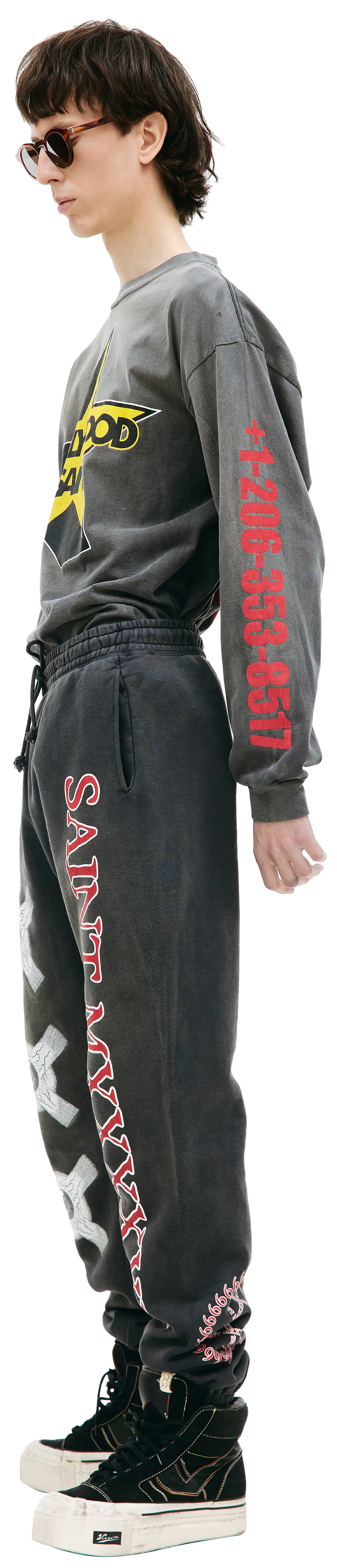 Saint Michael Eye ball printed sweatpants