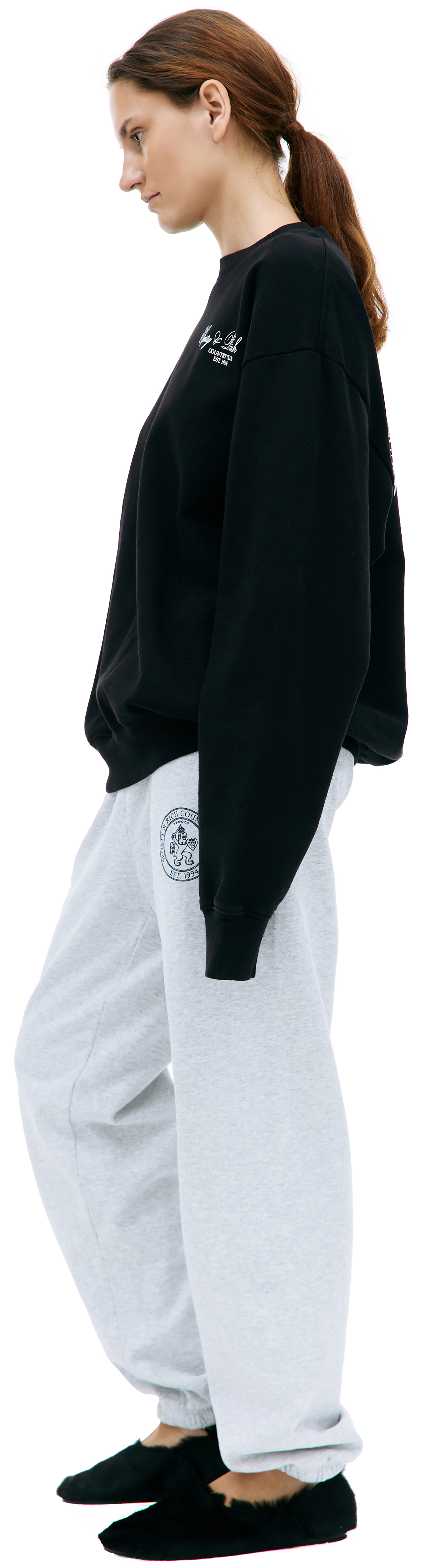 SPORTY & RICH Черный свитшот с принтом \'Country Club\'