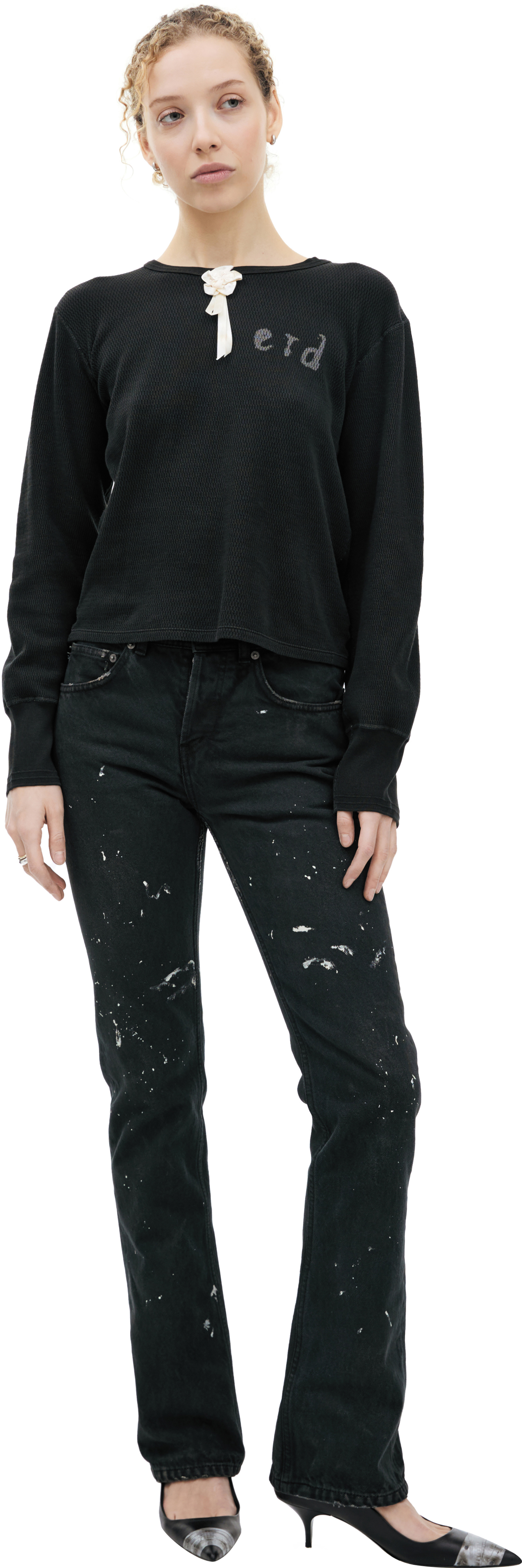 Enfants Riches Déprimés Skinny flared jeans in paint