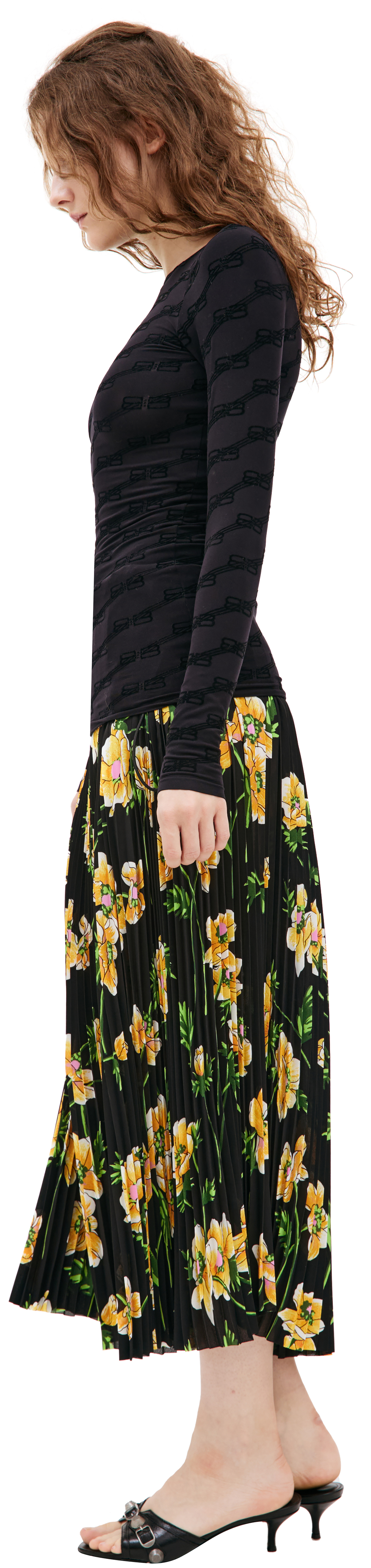Balenciaga Black BB Mono Print Longsleeve
