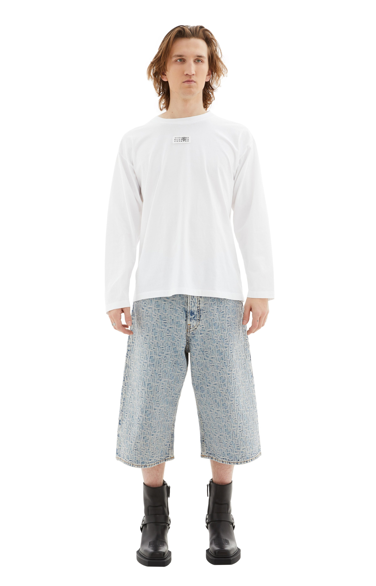 Acne Studios Monogram Denim Shorts