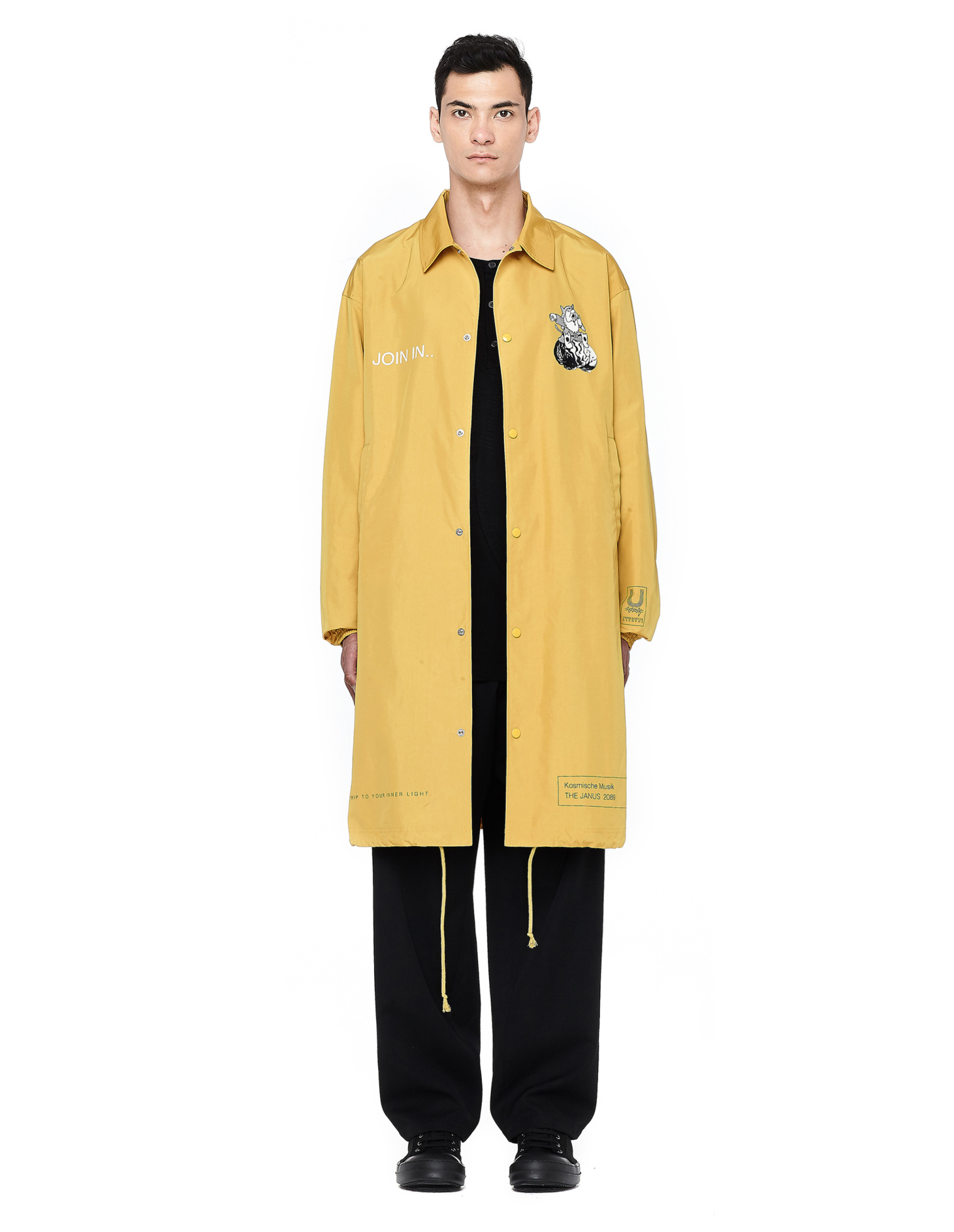 Undercover Yellow Printed Raincoat