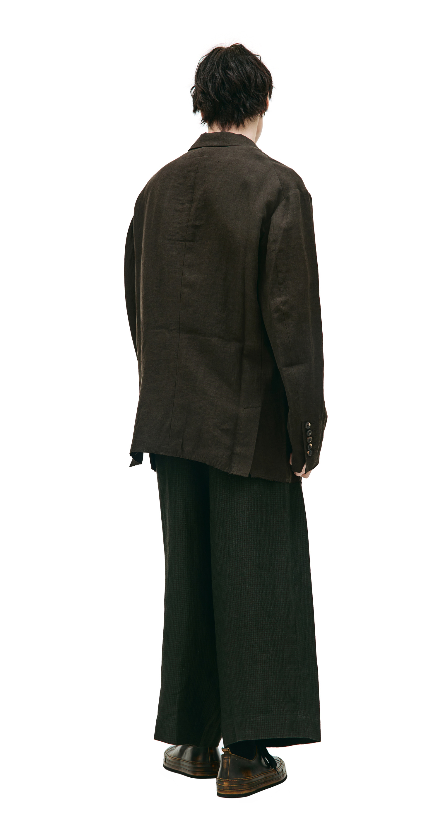 Ziggy Chen Linen blazer with pockets