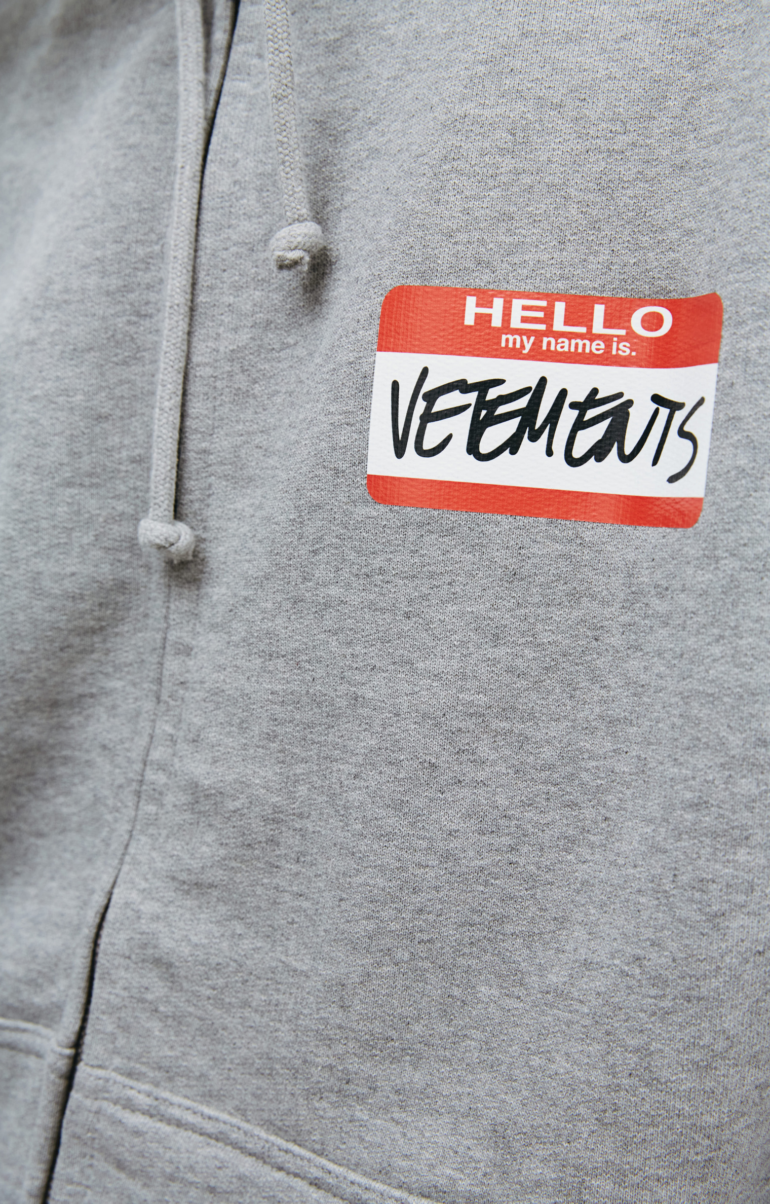VETEMENTS Grey Logo hoodie