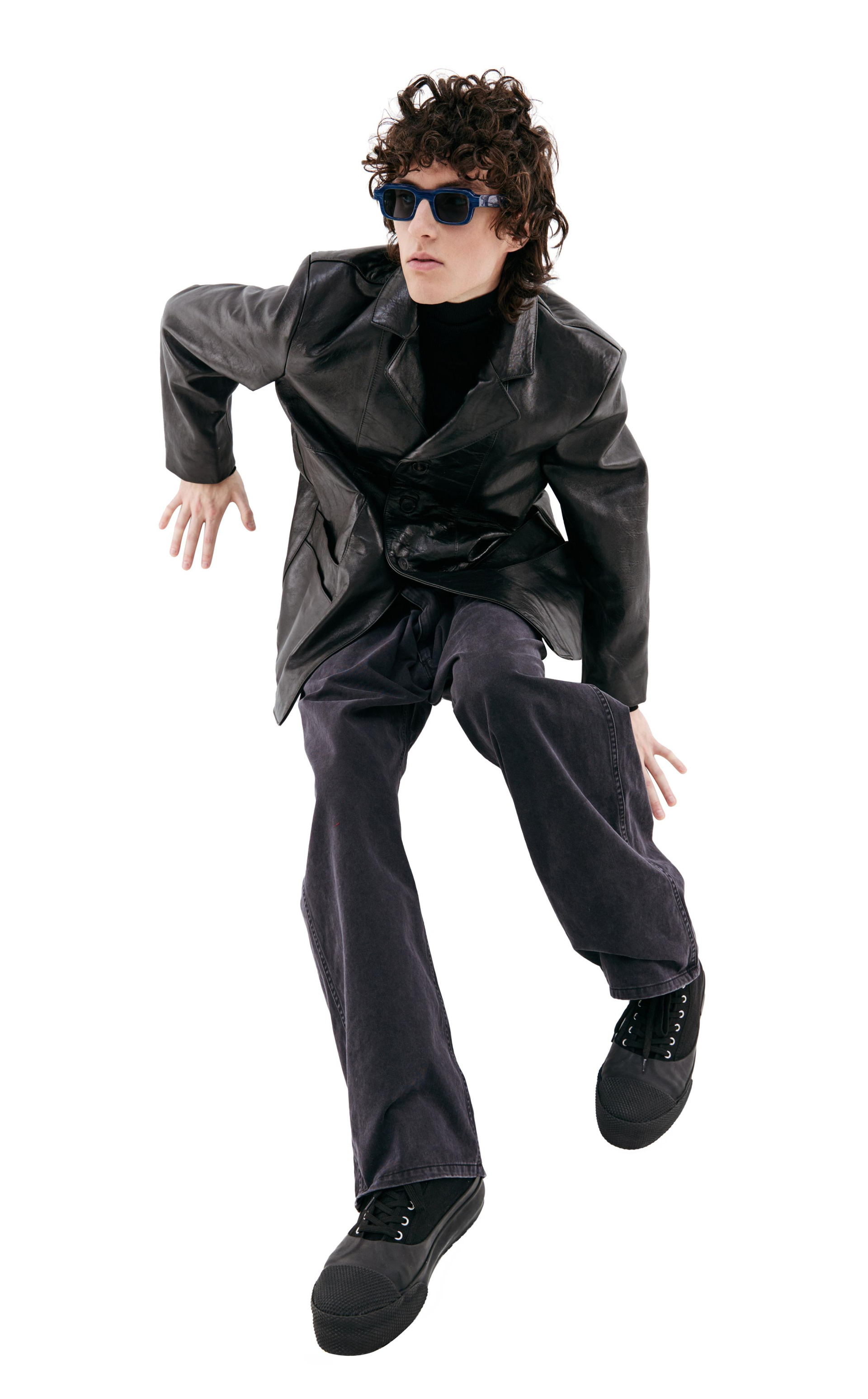 Enfants Riches Déprimés Black leather blazer