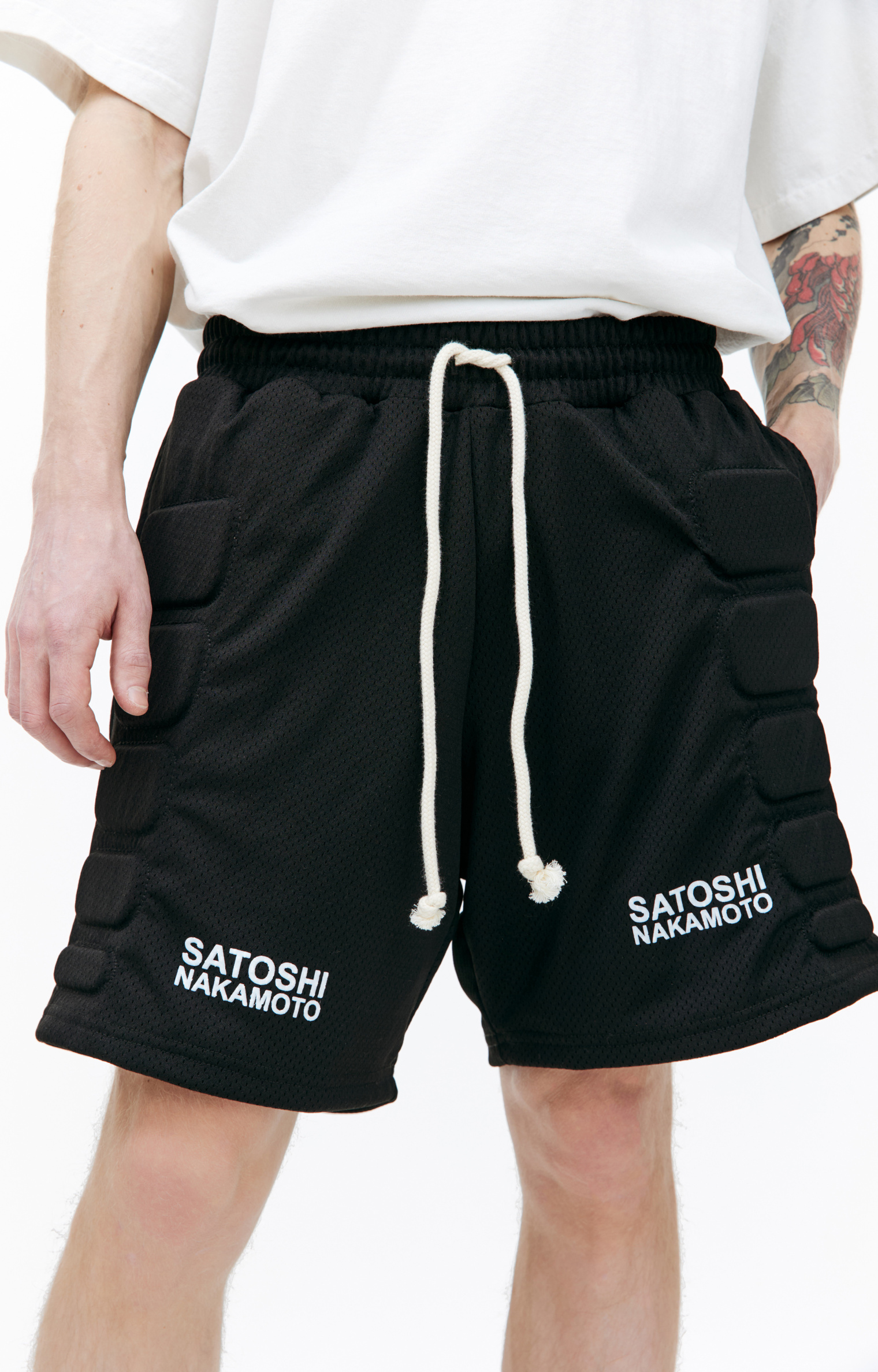 Satoshi Nakamoto Mesh moto shorts