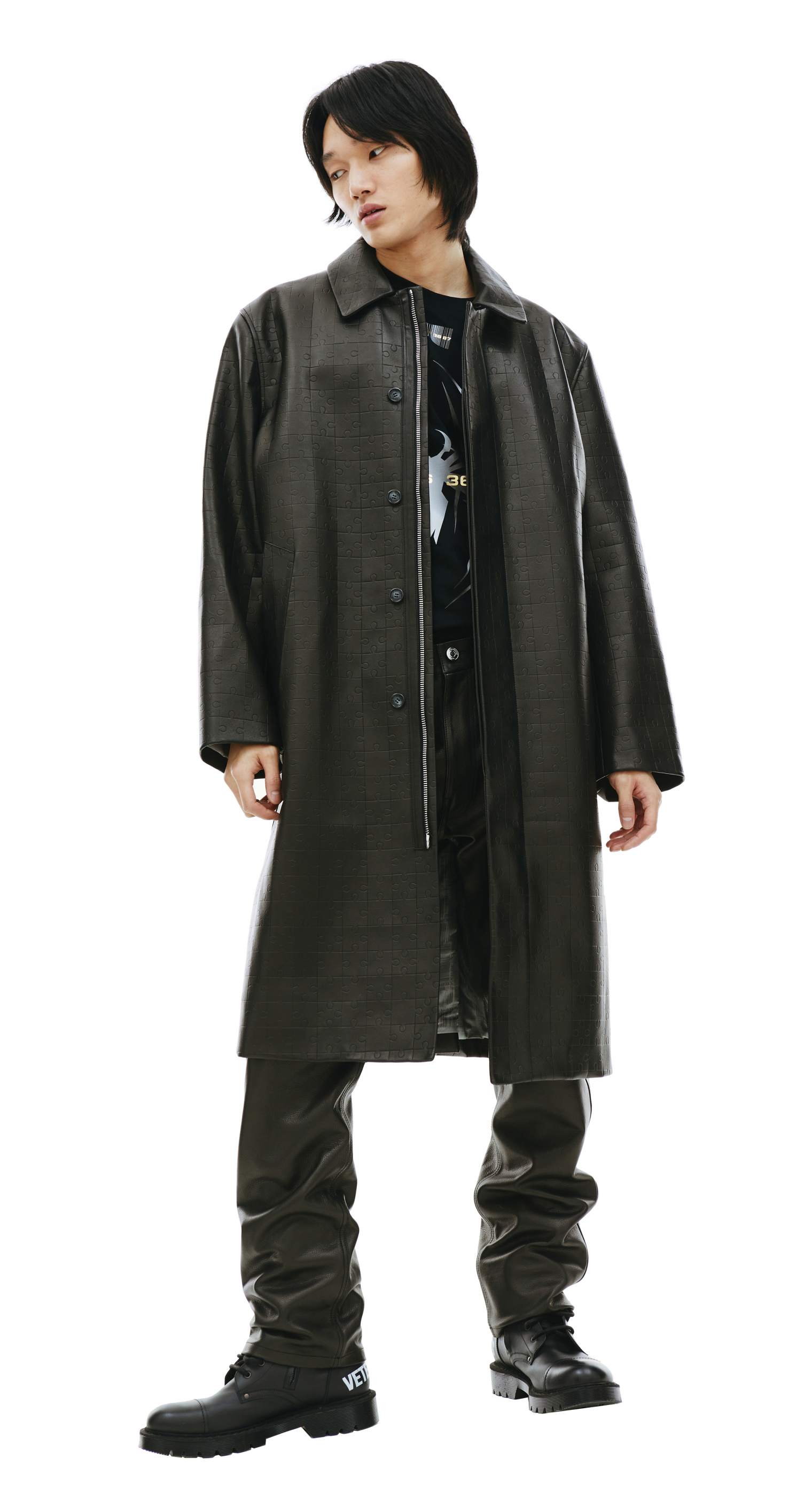 VTMNTS Oversized leather coat