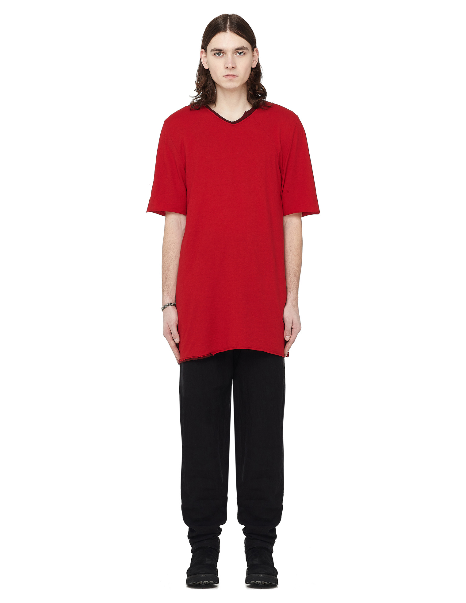 Lost&Found Dropped Hem Cotton T-shirt