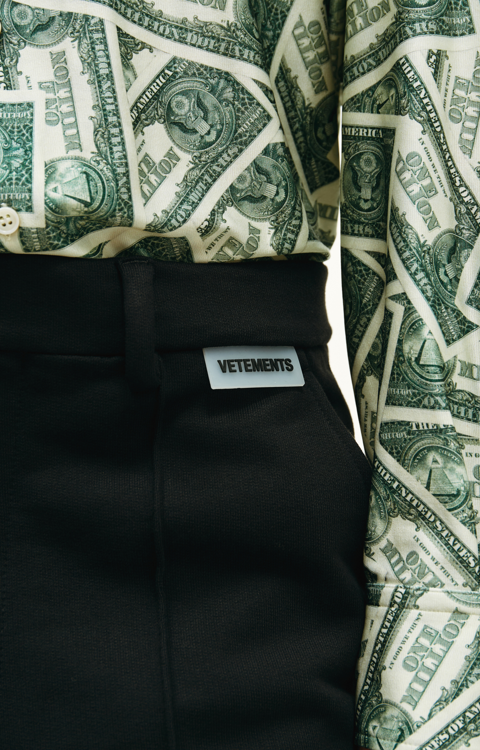 VETEMENTS Black straight-leg trousers