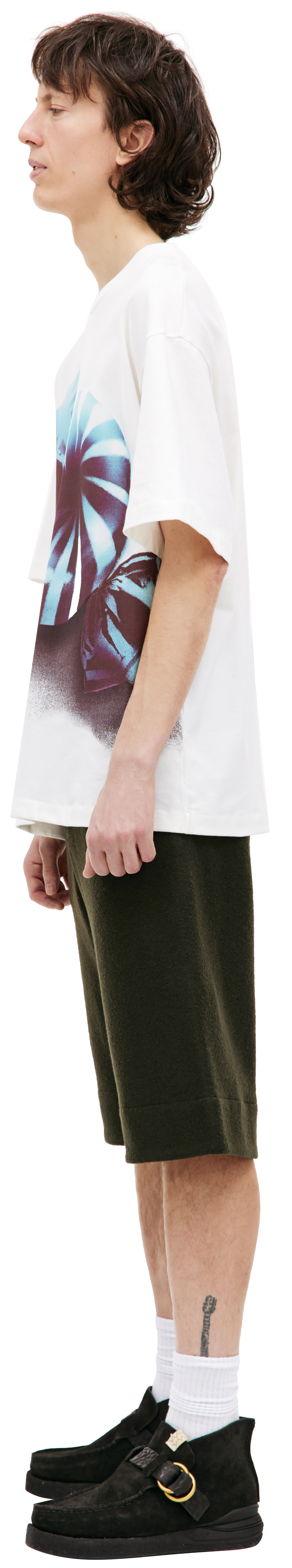 Jil Sander Оверсайз футболка с принтом