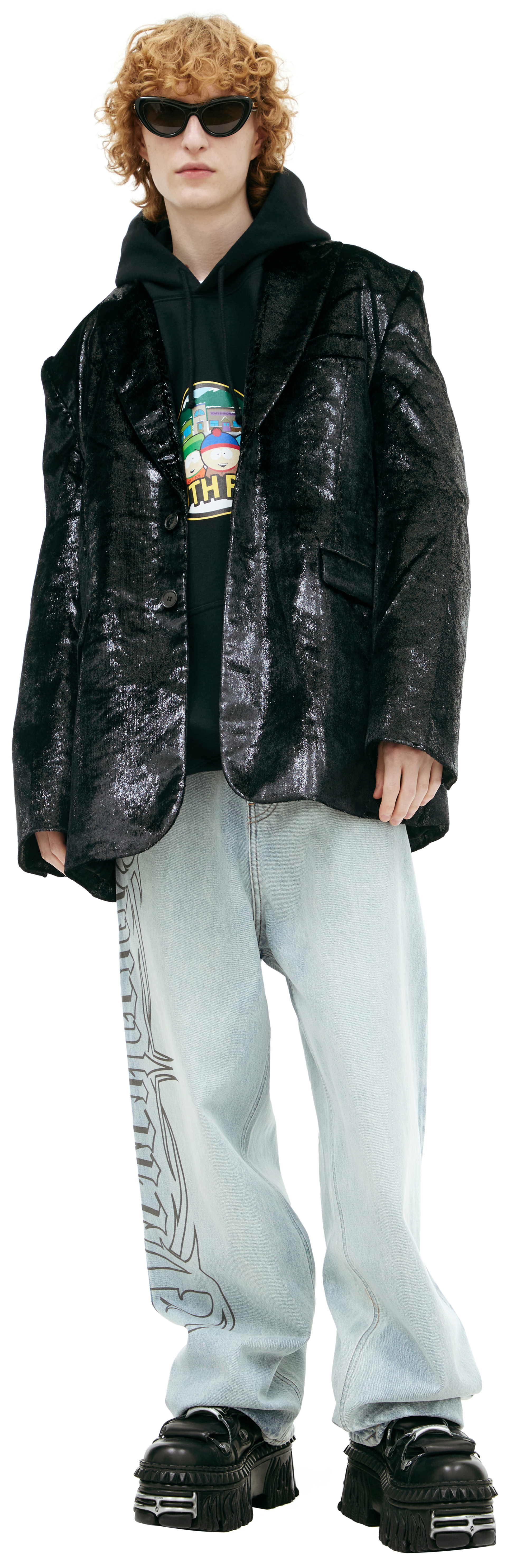 VETEMENTS Shiny single-breasted jacket