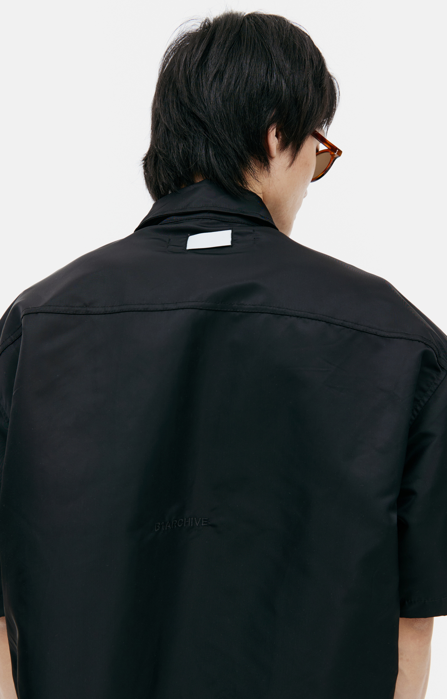 B1ARCHIVE Black nylon shirt