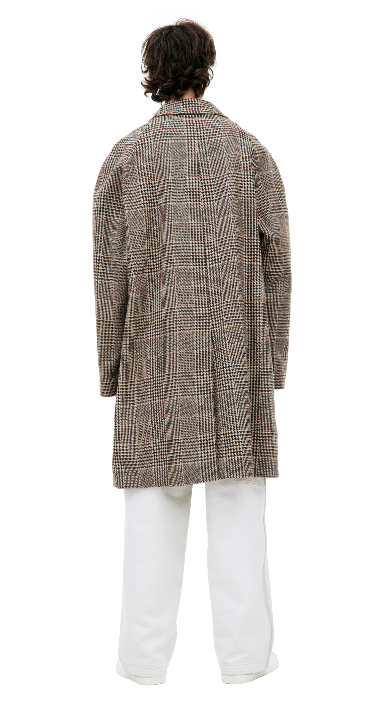 Maison Margiela Double-sided plaid coat