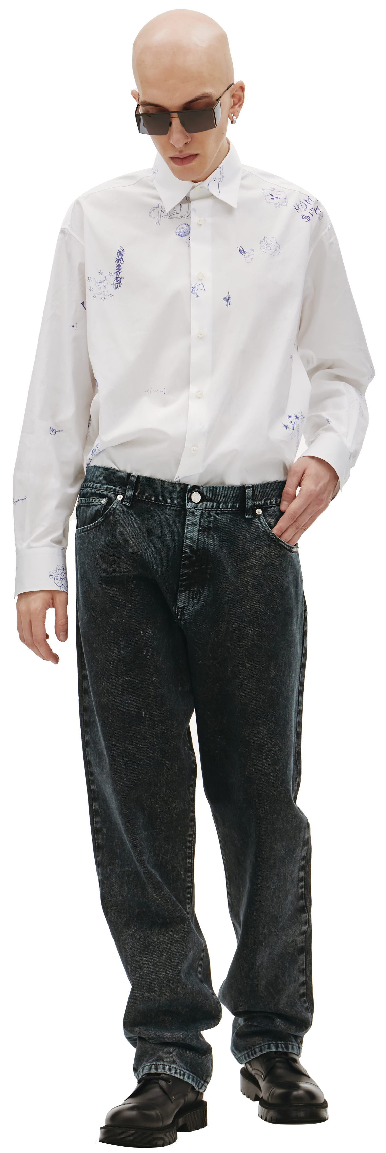 VTMNTS Washed wide-leg jeans