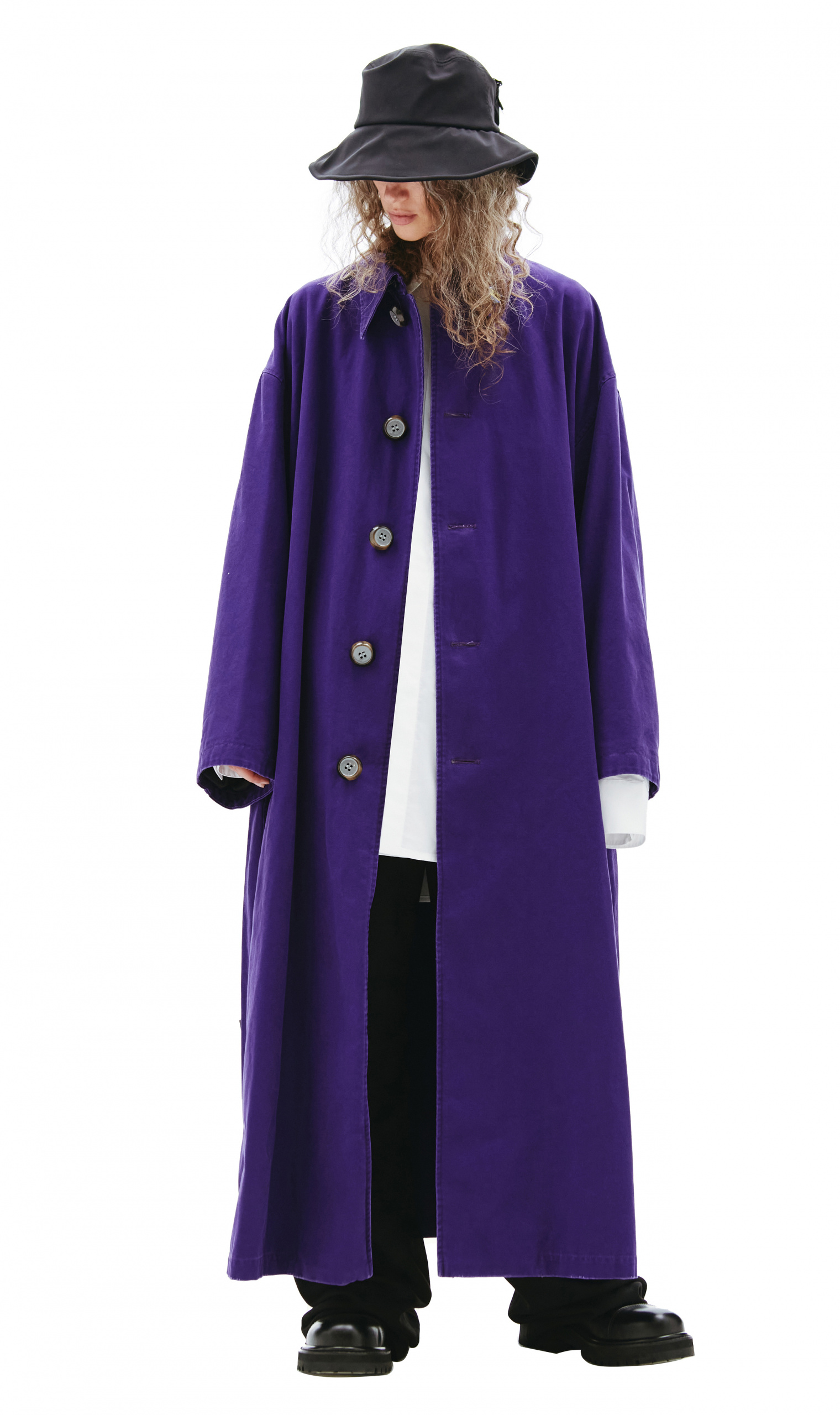 Buy Raf Simons women purple oversize coat for $3,985 online on