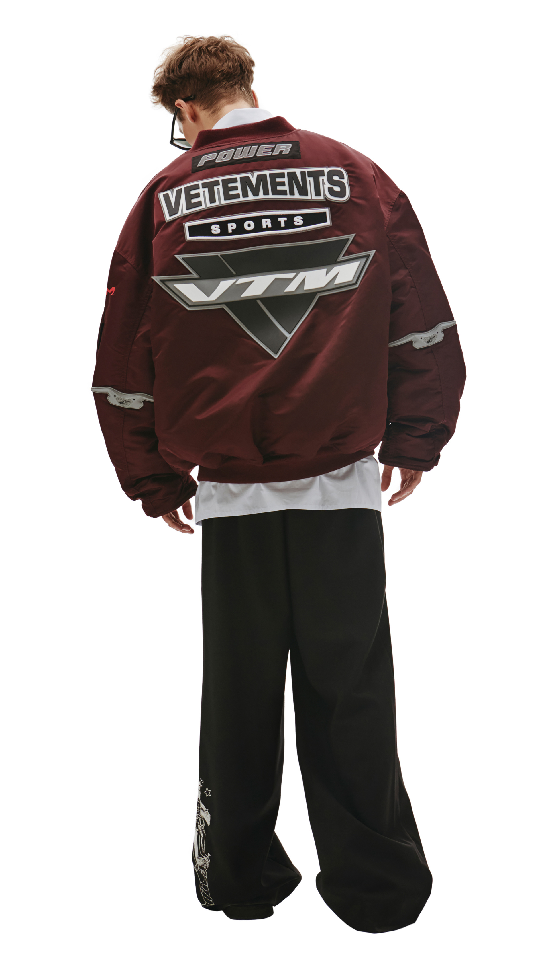 VETEMENTS Racing Logo Reversible Bomber Jacket VETEMENTS x Alpha Industries