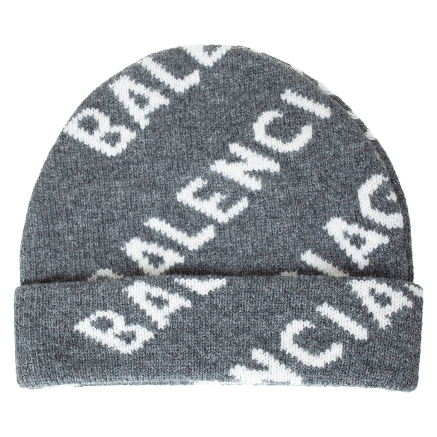 Balenciaga Серая шапка All Over Logo