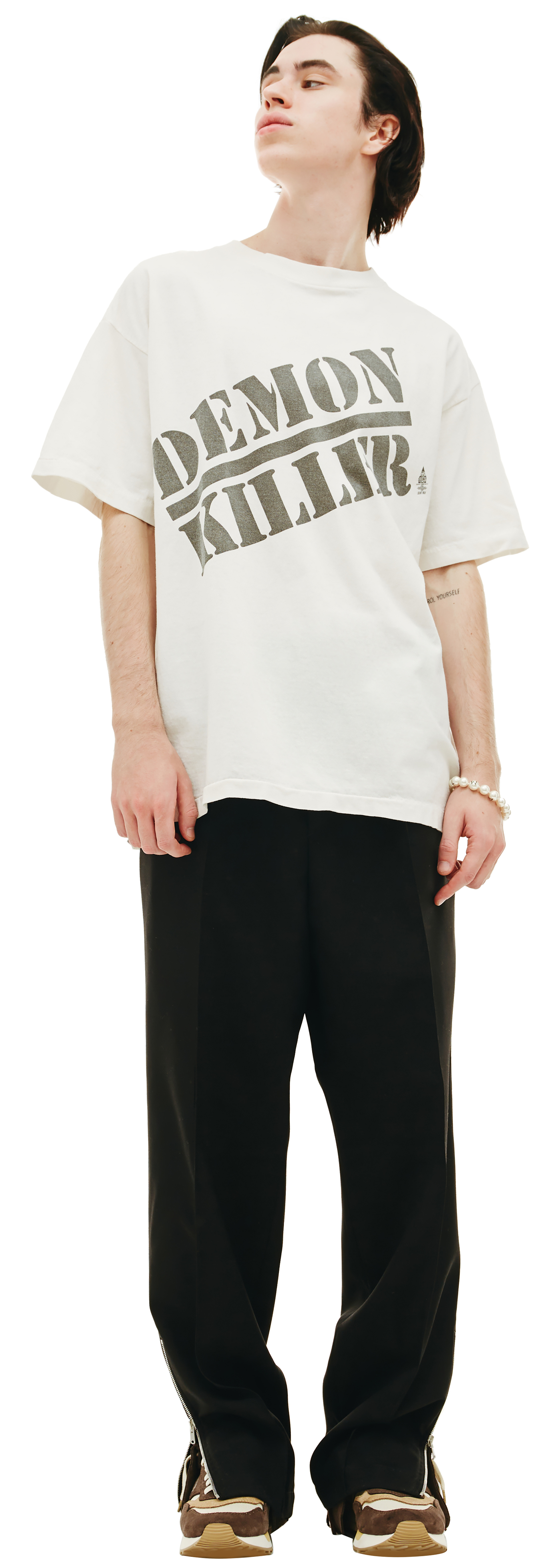 Saint Michael Demon Killer printed t-shirt