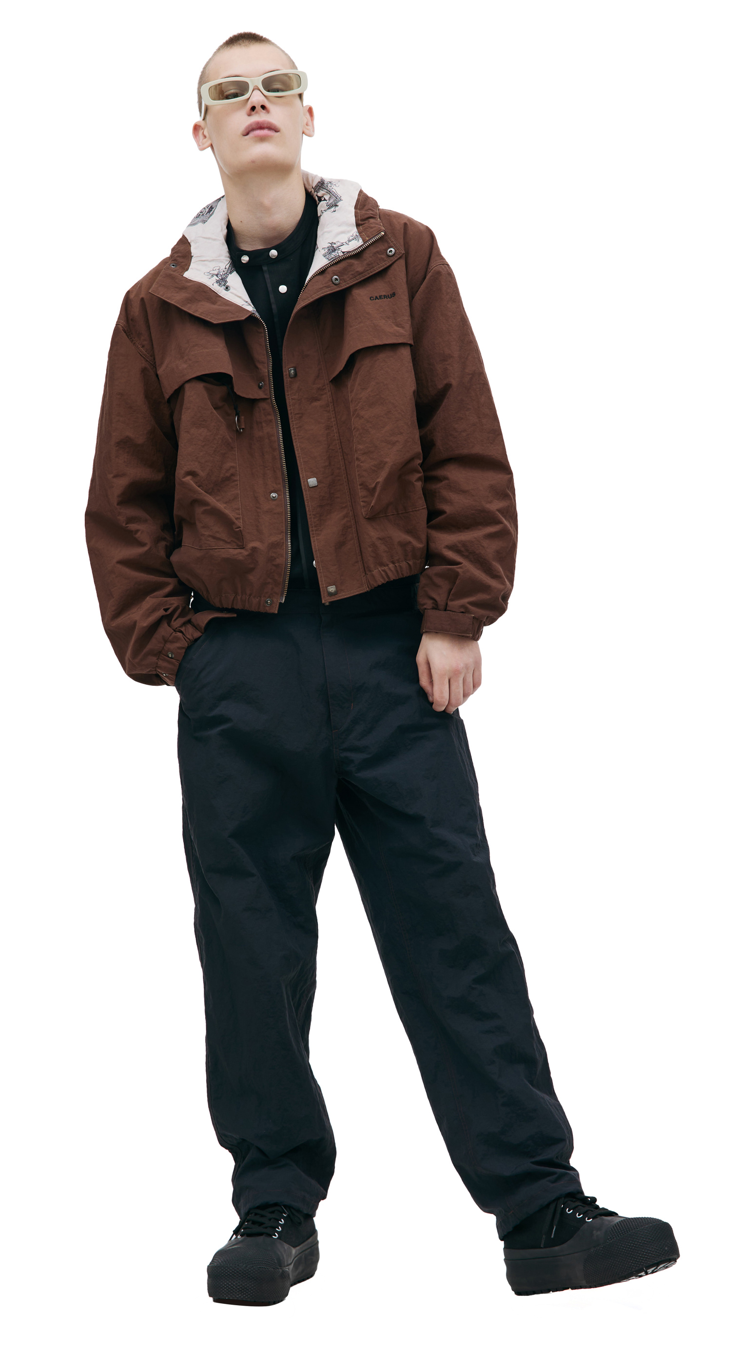 CAERUS Nylon jacket with embroidery
