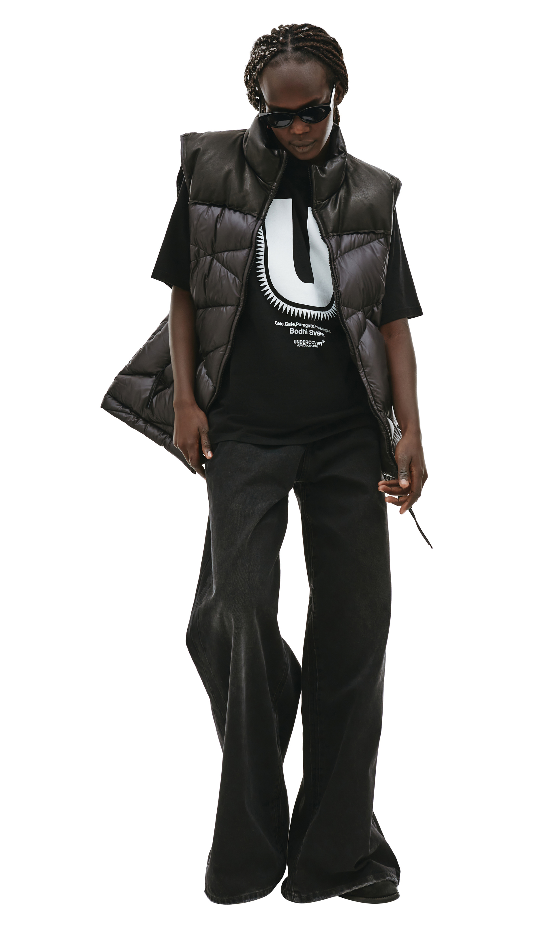 Undercover Black Quilted Down Jacket