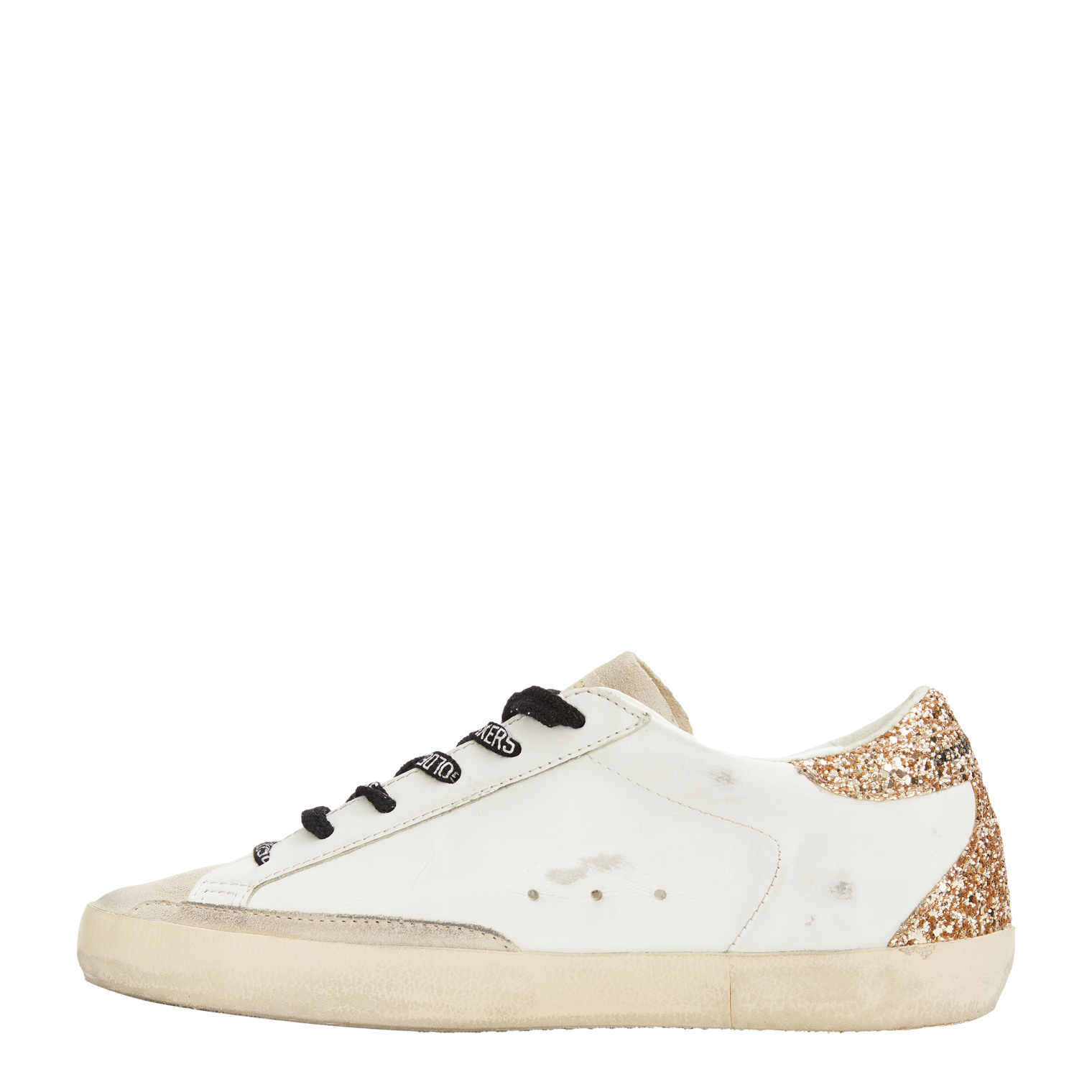 Golden Goose Super Star leather sneakers with glitter star